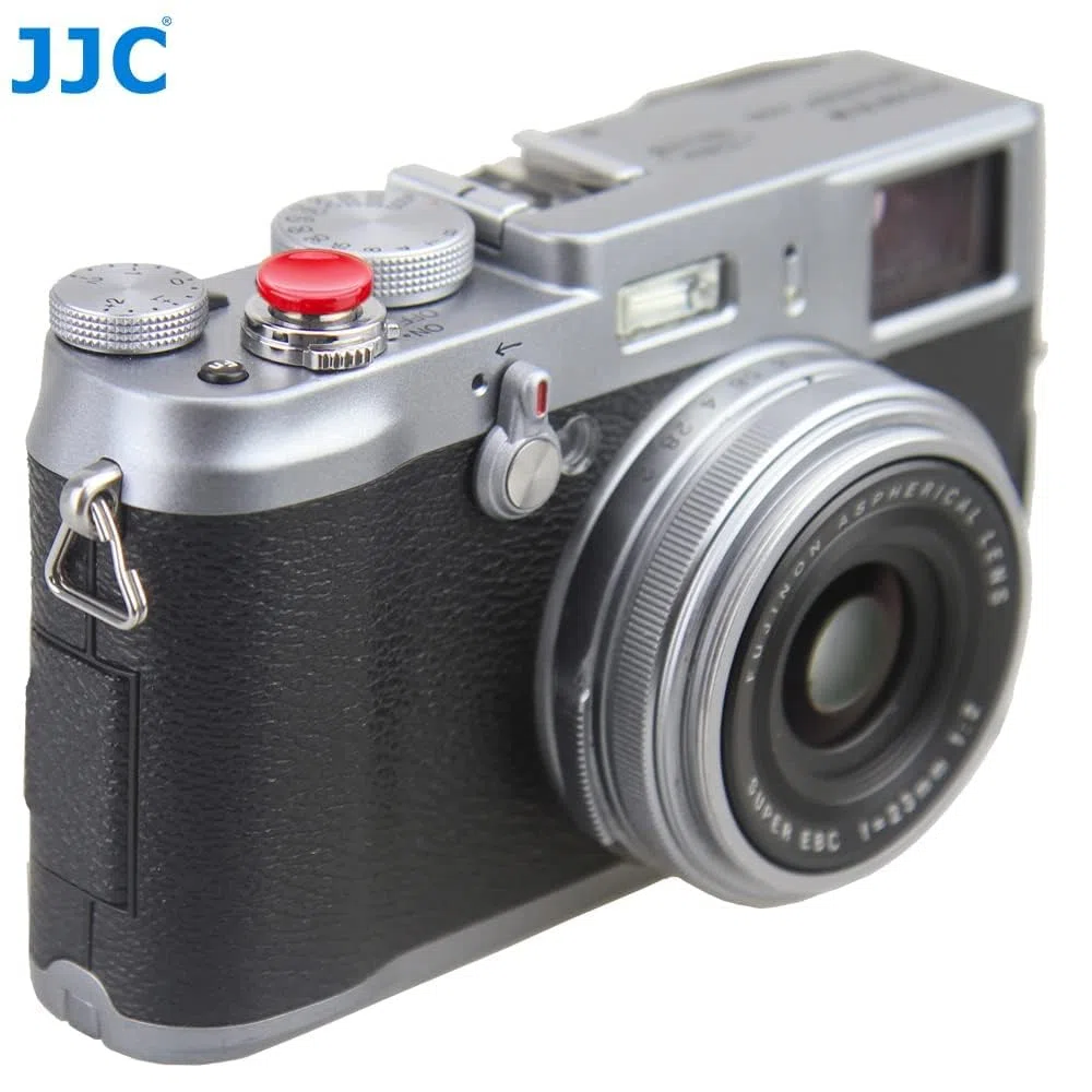 JJC wypukła powierzchnia metal miękki przycisk wyzwalający do Fujifilm GFX100RF X100VI X100T X100 X100S X10 X20 X30 X-E1 X-E2 Xpro STX-2 x-t10 Nikon Df M2 F3 Sony RX1R II RX10 II