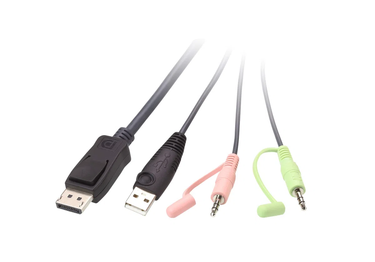 Aten CS22DP DisplayPort przełącznik KVM z Pilotem, Czarny