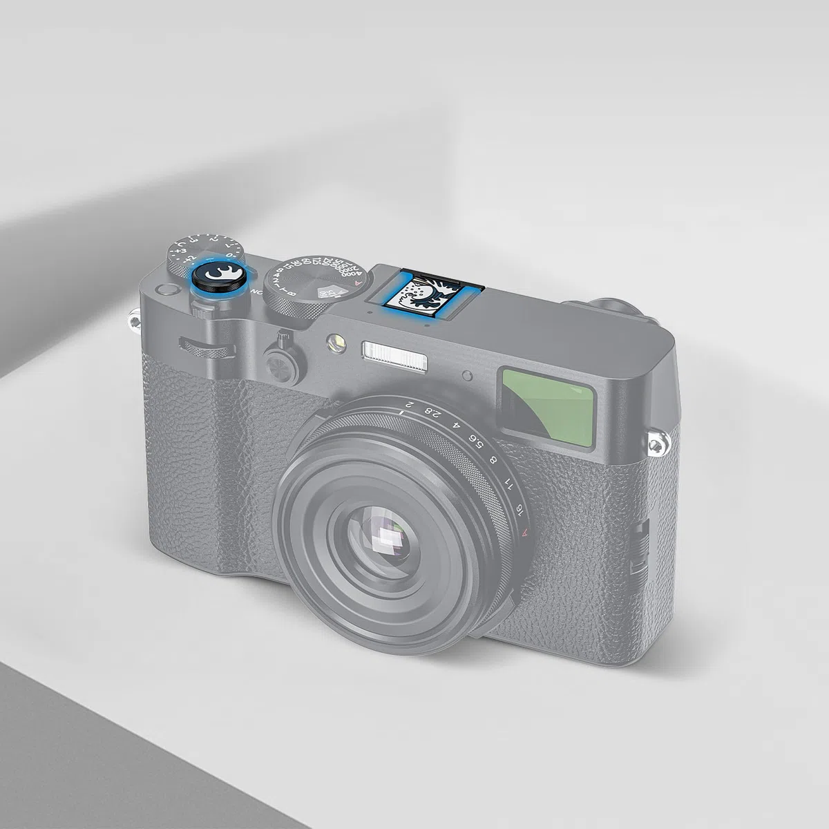 NEEWER X100V X100VI Hot Shoe osłona i zaślepki spustowe, osłona Cold Shoe z wyzwalaczem, akcesoria fotograficzne kompatybilne z Fujifilm X100V X100VI, czarny, CA115