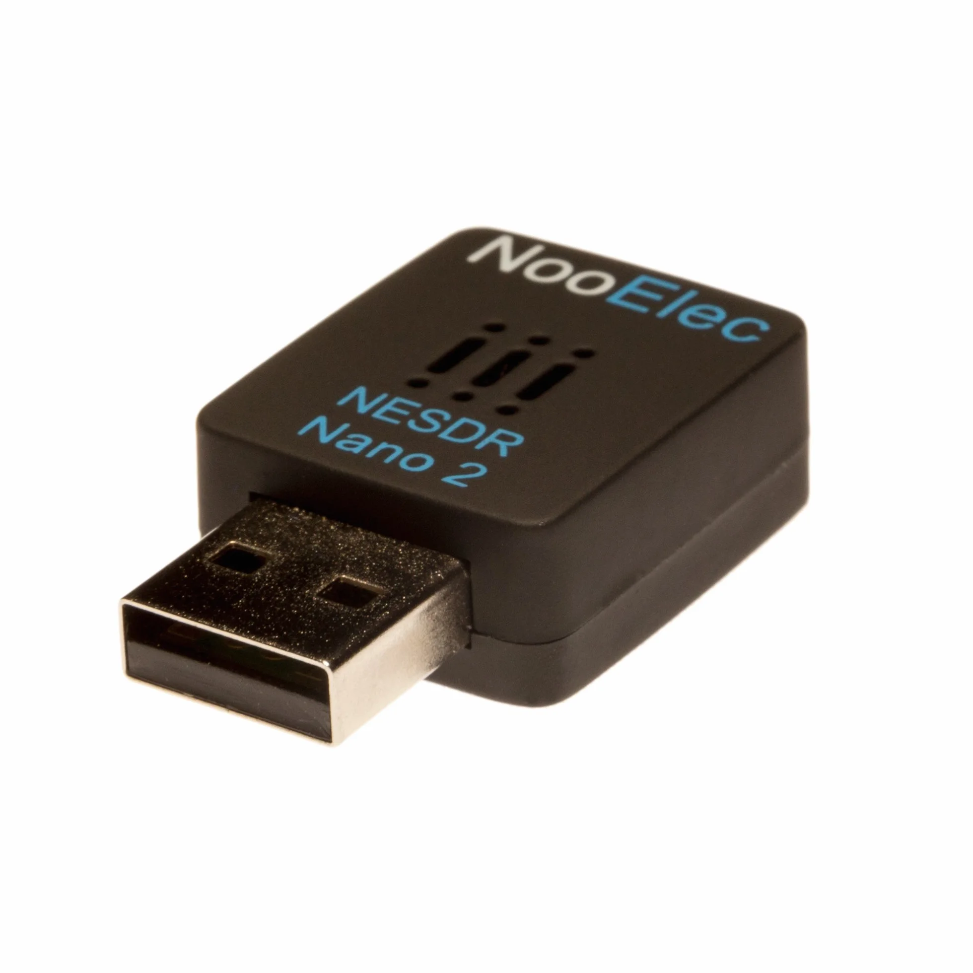 Nooelec NESDR Nano 2 – mały czarny zestaw USB RTL-SDR (RTL2832U + R820T2) z anteną MCX. Kompatybilny z oprogramowaniem, DVB-T i ADS-B, bezpieczny ESD