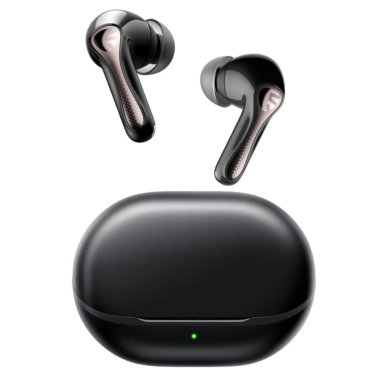 SOUNDPEATS Air5 Pro Bezprzewodowe Słuchawki Douszne z Adaptacyjnym Hybrydowym Tłumieniem Hałasu, Bluetooth 5.4, Hi-Res Audio z aptX Lossless i LDAC, 6 Mikrofony, 37H Czasu Odtwarzania Czarny