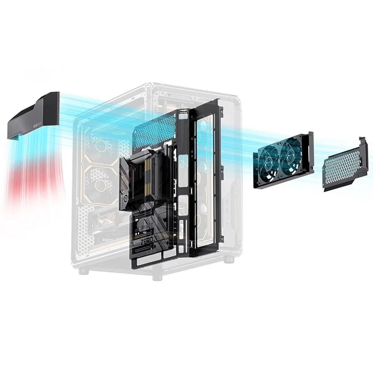 Jonsbo X400 obudowa PC Midi-Tower ATX ze szkłem hartowanym, obsługa Back-Connect, miejsce na 13 wentylatorów i chłodnice 360 mm – szara