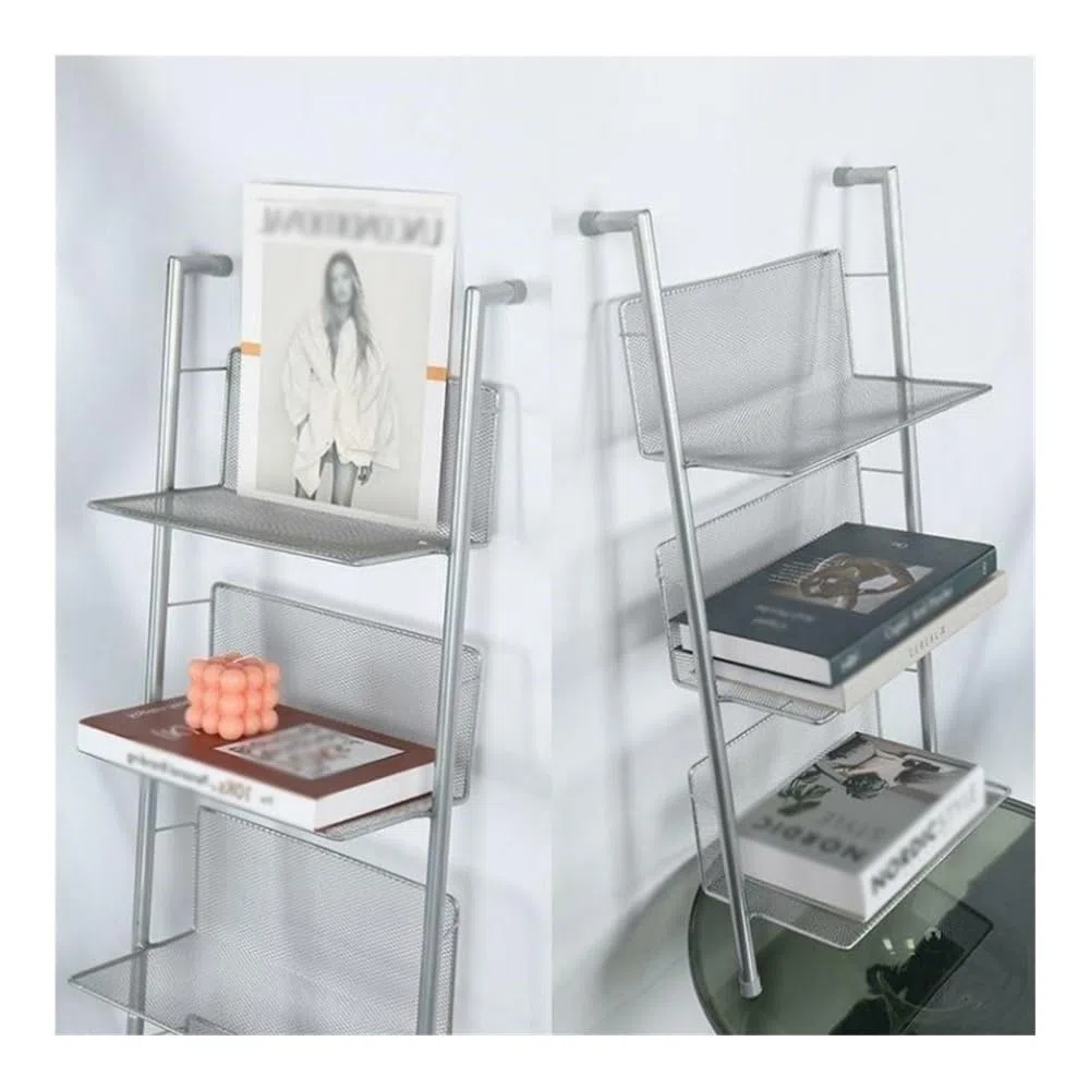 Metalowy stojak CD Sto 3/6-poziomowa półka ekspozycyjna na płyty, cielęcina, nowoczesny design, do domu i biura, oszczędzająca miejsce, muzyka Sto Solut