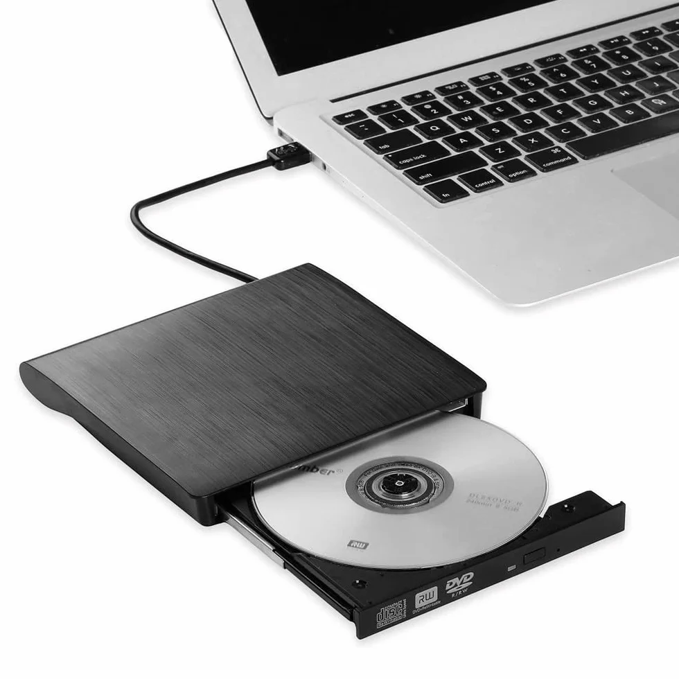 Retoo Zewnętrzny napęd DVD USB 3.0 Type-C CD DVD +/-RW Optical Drive USB C Burner Slim CD/DVD ROM Rewriter Writer Reader Portable for PC Laptop Desktop MacBook Mac Windows 7 8.1 10 Linux OS Appl