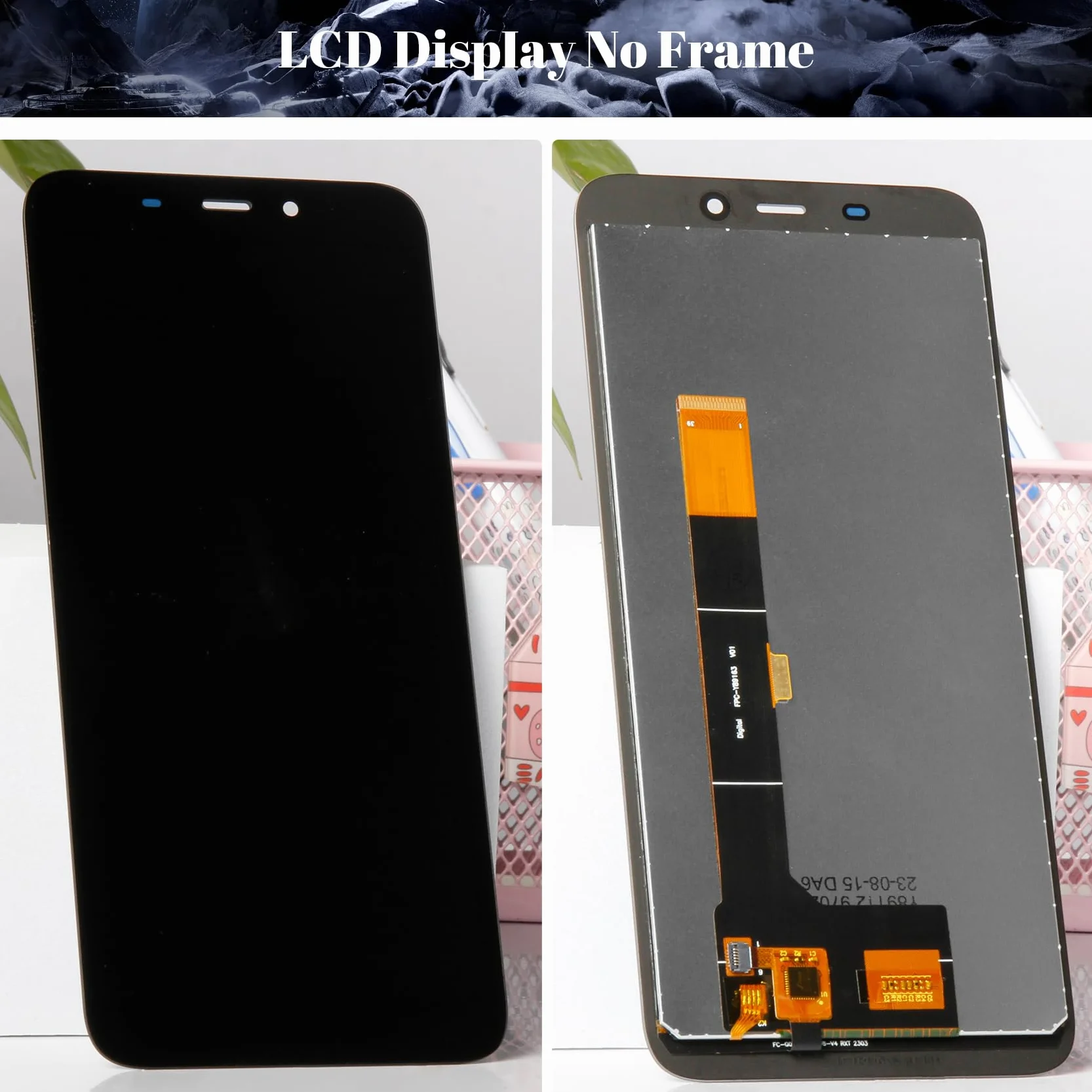 Dla Oukitel WP32 wyświetlacz LCD do Oukitel WP32 zamiennik ekranu dotykowego digitizera zestawy naprawcze (czarny, bez ramki)
