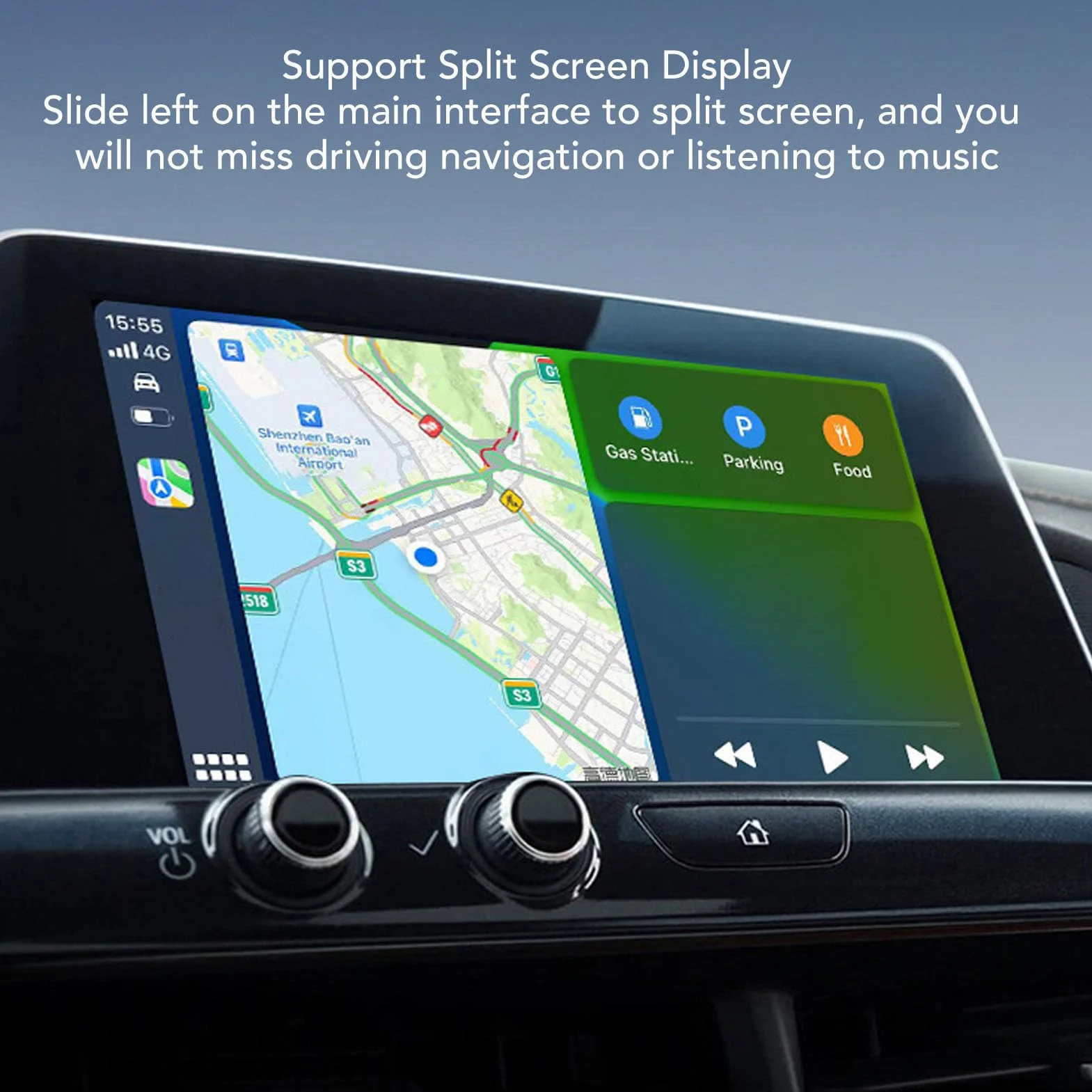 Goshyda Car Play Android Auto Bezprzewodowy Adapter 2 w 1, Podłączony do Bezprzewodowego Zasilacza Samochodowego z Automatycznym Połączeniem, Plug and Play dla Systemu OS X Android