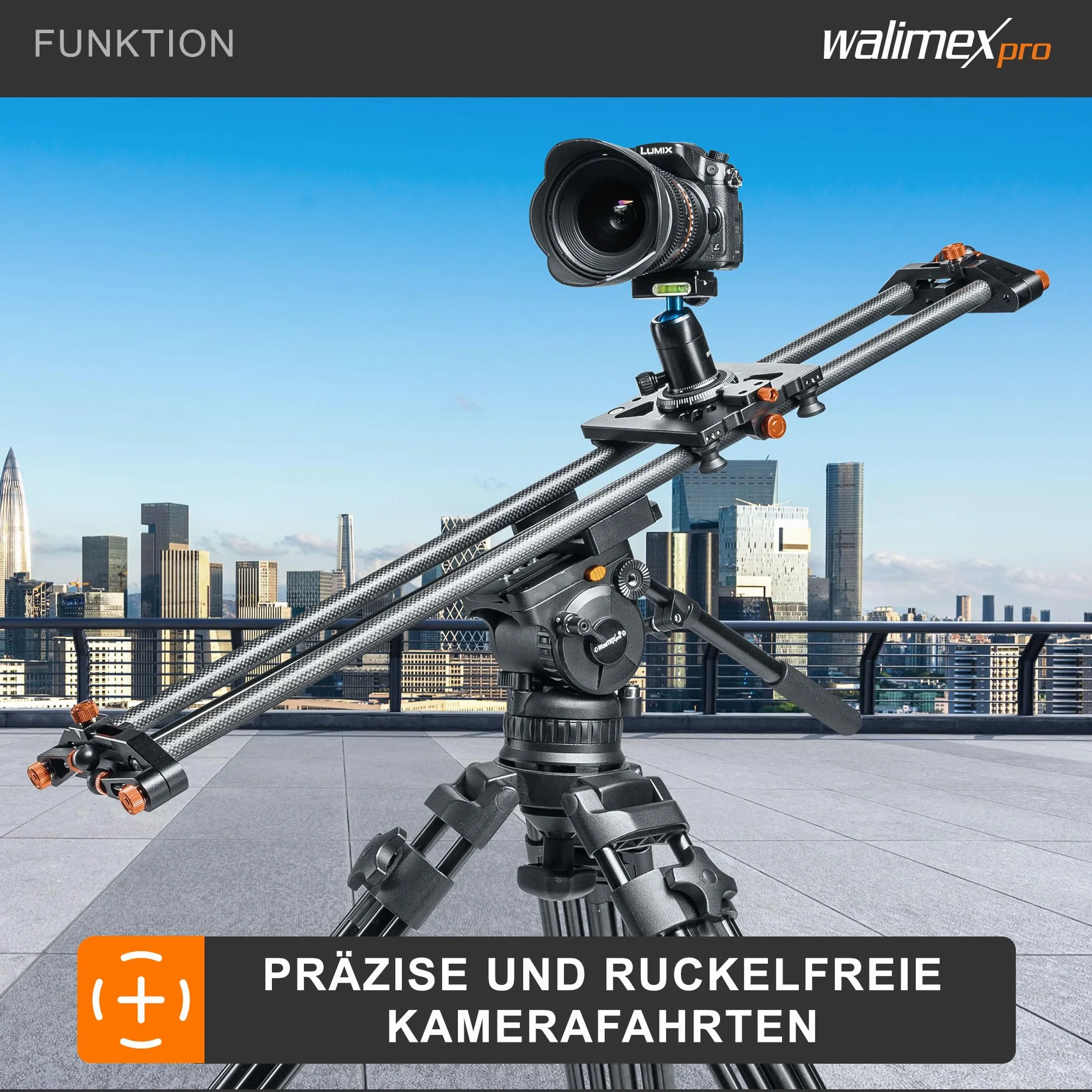 Walimex pro Carbon Follow Focus Parallax Slider 12 czarny/pomarańczowy 21640