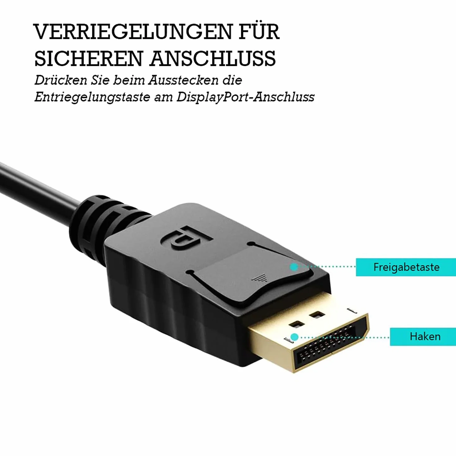 Kabel DisplayPort na HDMI, 1,8 m Display Port (DP) High Speed z transmisją audio | Full HD 1080p | wtyczka do wtyczki | Kompatybilny z PC/komputerem stacjonarnym/laptopem