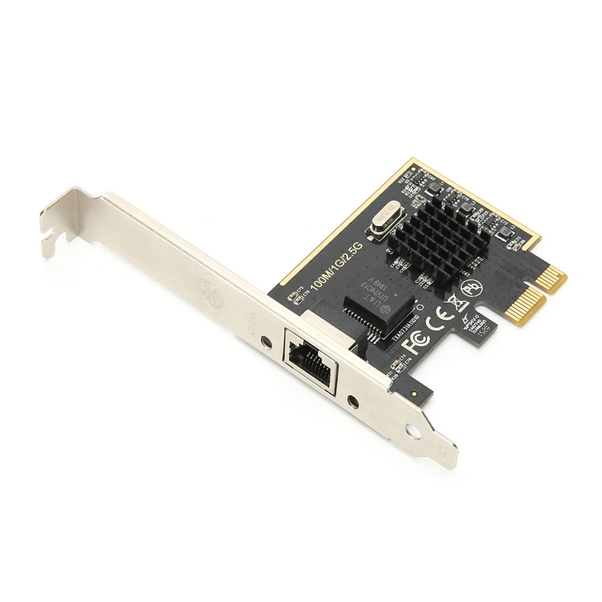 Aramox Gigabitowa Karta Sieciowa PCIE Adapter Sieciowy 2.5G RJ45 dla RTL8125, Obsługuje Pełny i Półdupleksowy, Projekt Rozpraszania Ciepła dla Komputerów Stacjonarnych 7 8 10