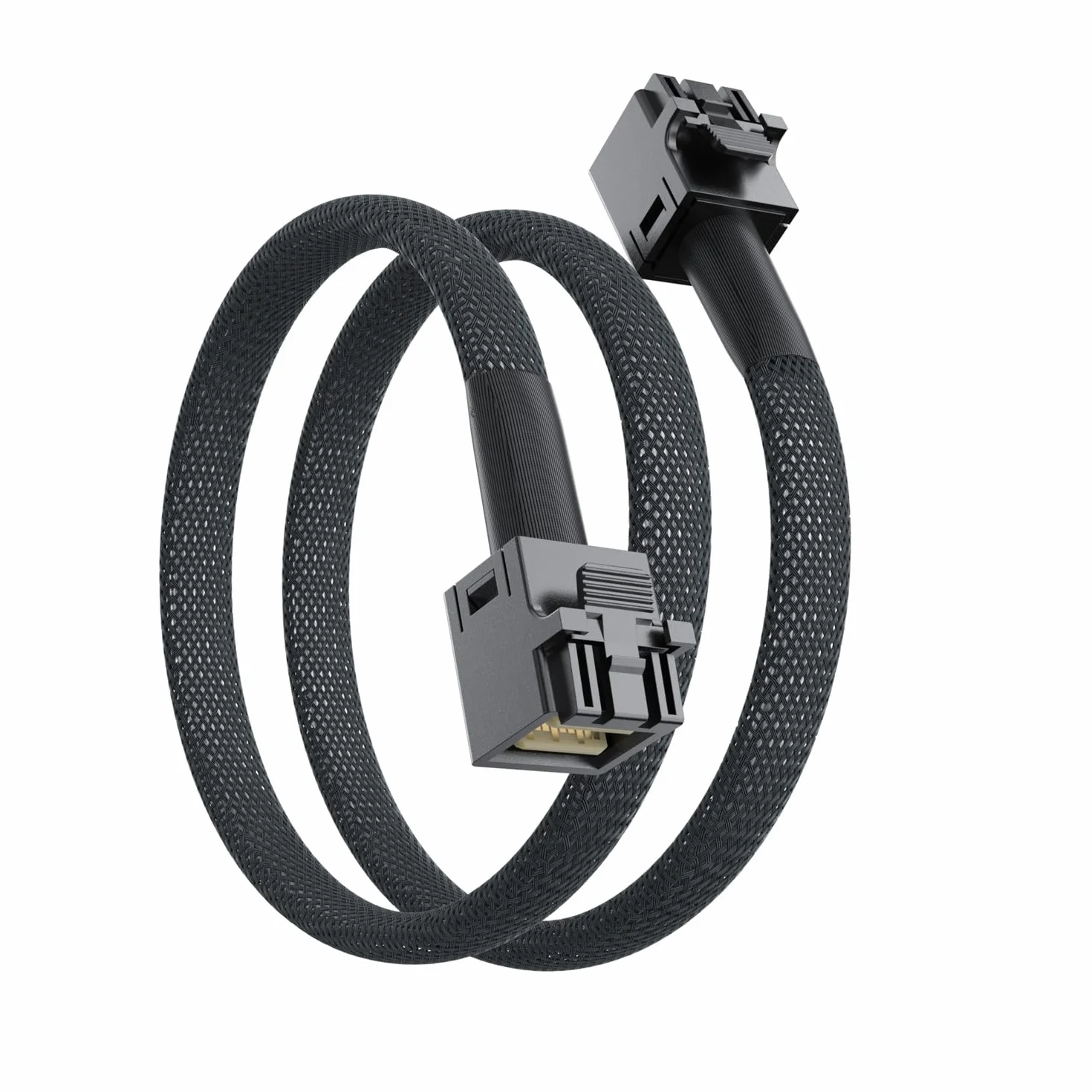 Kabel Mini SAS HD wewnętrzny SFF-8643 do SFF-8643 12G, z pasmem bocznym, 100 omów, 1 m (3,3 stopy)