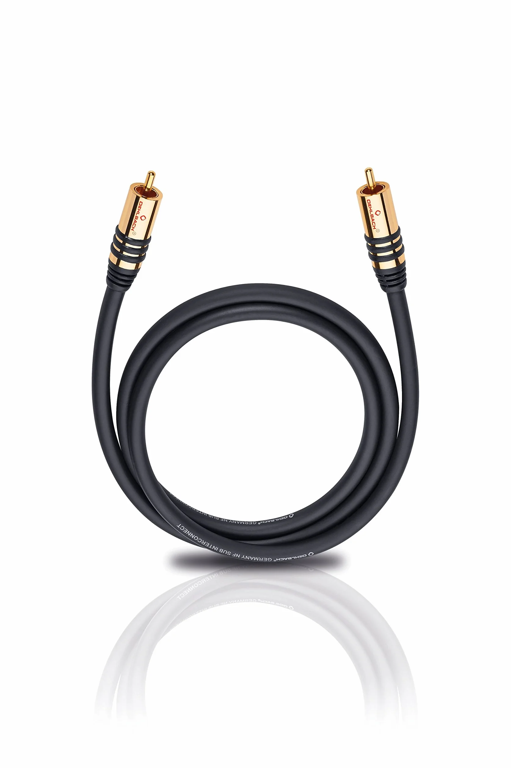 Oehlbach NF Sub, kabel cinch do subwoofera - kabel audio - okrągły - OFC - 3 m - czarny