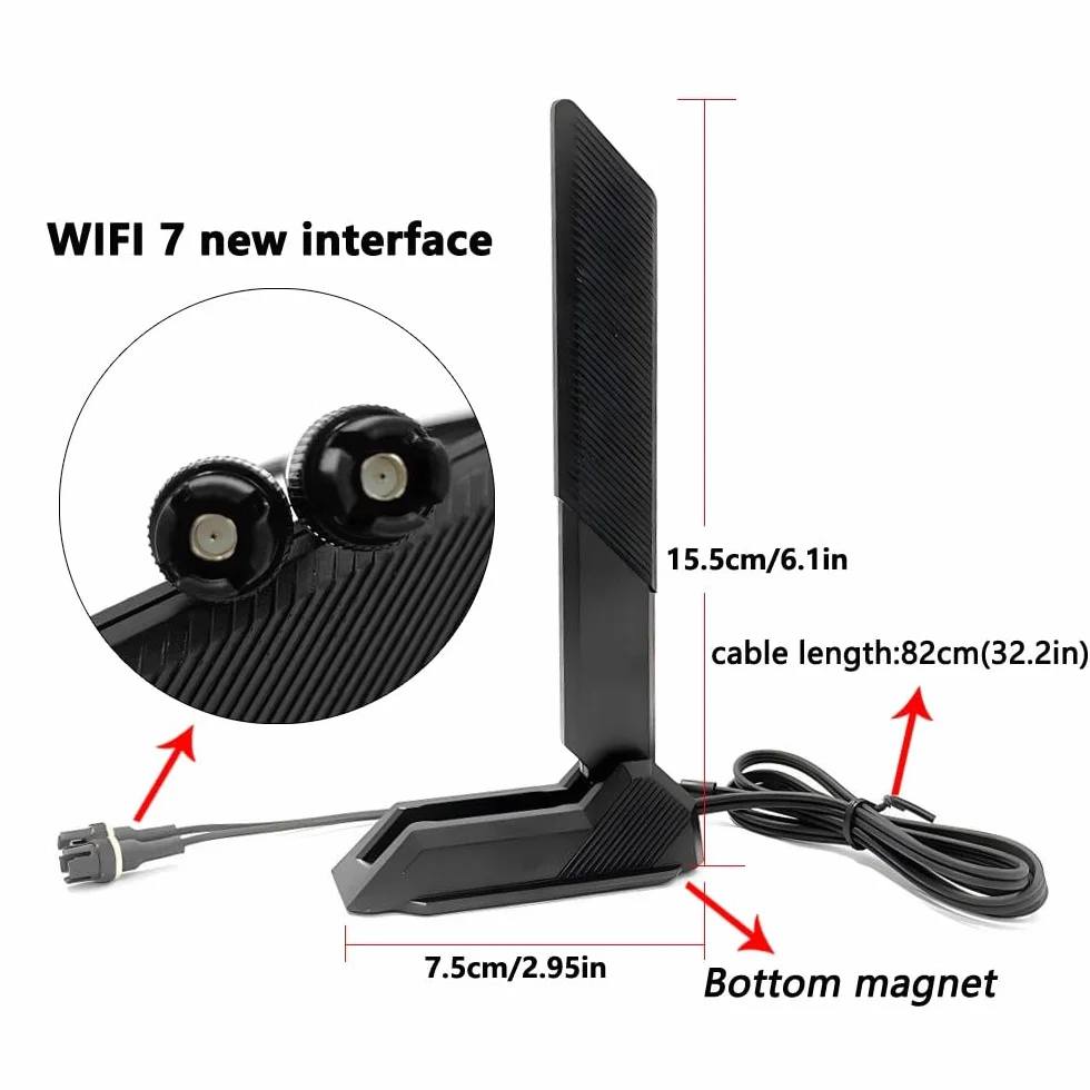 Kabel antenowy WiFi 7 do ASUS ROG Crosshair X870E, ROG Strix B850 B860 X870 Z790 Z890, ROG Maximus Z890 Z790, TUF Gaming X870E, Prime B840M B840 B850M B850 B866 0M B866 0 Z890 ProArt Z890