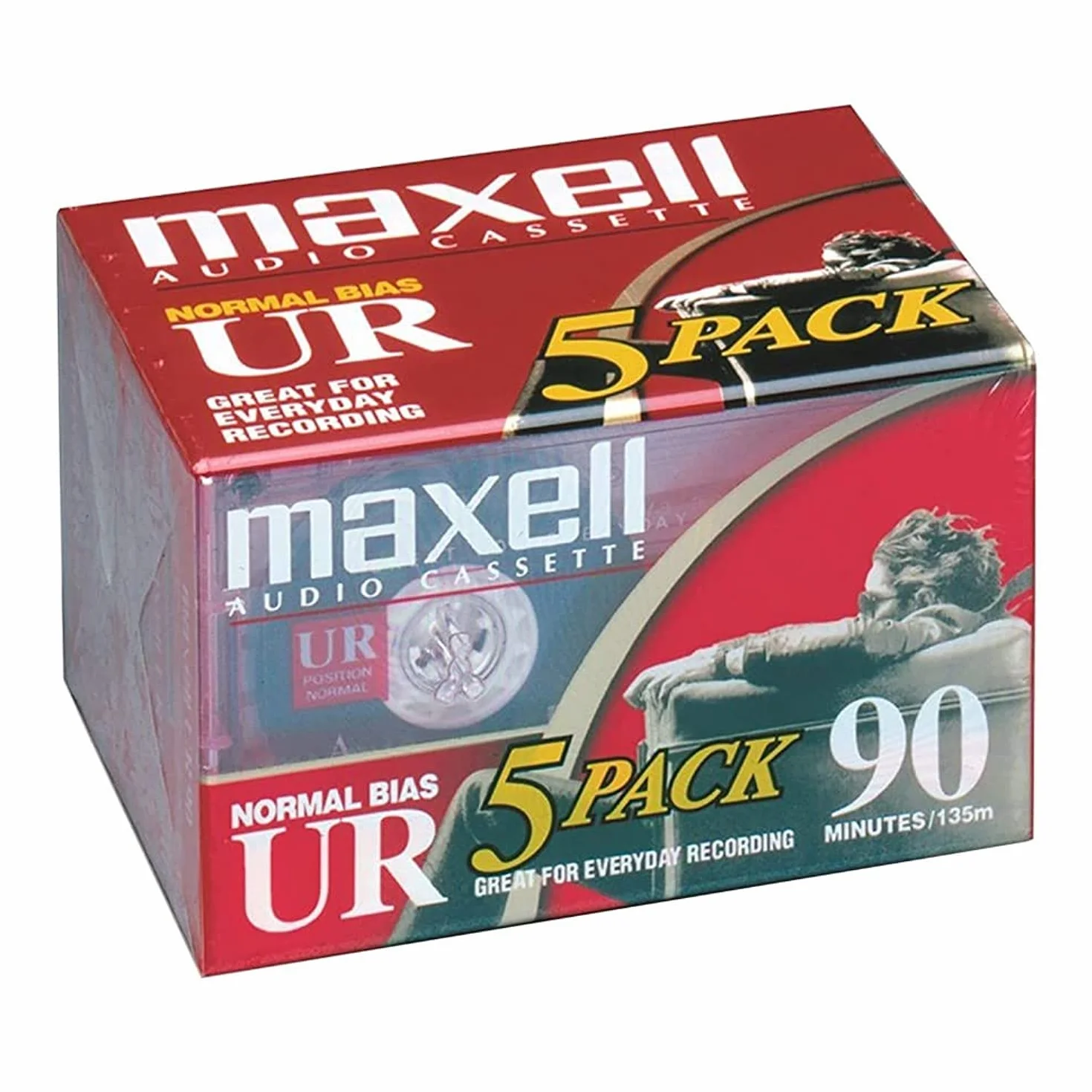 Maxell UR-90 5PK Kasety audio 90 minut z etui