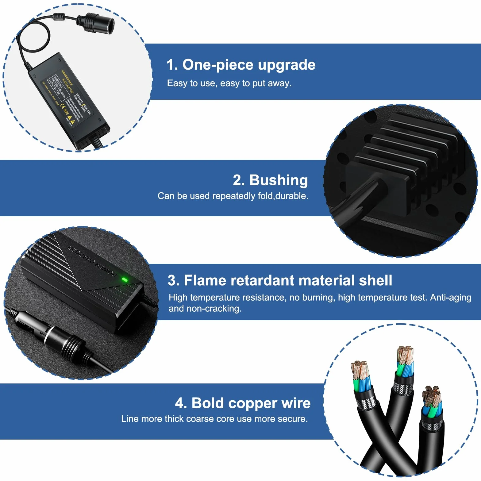 Przetwornica napięcia 230 V na 12 V, 180 W, adapter do gniazda zapalniczki samochodowej, 12 V, 15 A, 180 W, adapter do gniazda zapalniczki samochodowej
