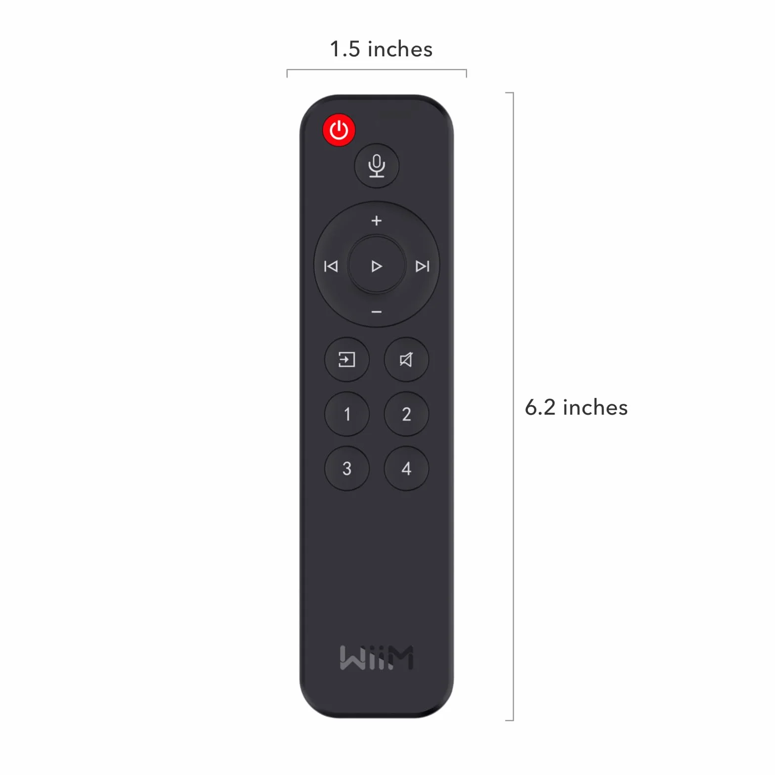 WiiM Pilot głosowy do WiiM Mini i Pro Audio Streamer, Push-to-Talk, 4 przyciski ustawień muzyki