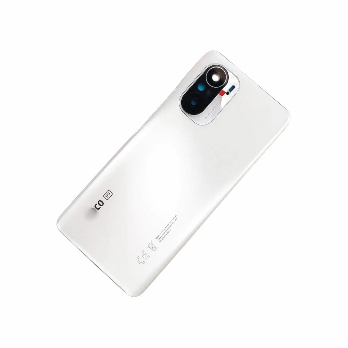 SHOWGOOD tylna szyba do Xiaomi Poco F3, obudowa na baterie z częściami naprawczymi obiektywu aparatu, czarna