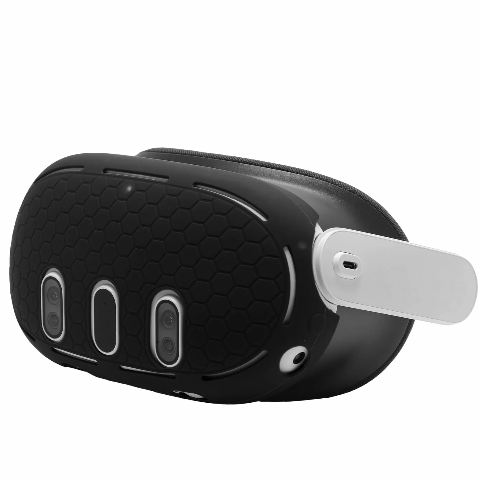 Zestaw silikonowych etui ochronnych kompatybilny z Meta Quest 3, osłona zestawu słuchawkowego z przodu + osłona twarzy VR + osłona uchwytu na kontroler dotykowy, wymienne akcesoria VR (czarny)