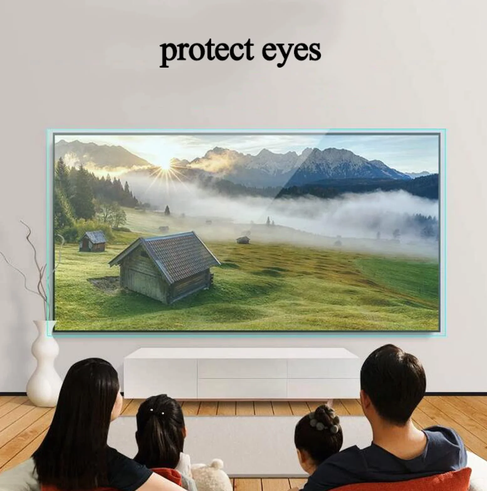 Ochrona ekranu telewizora przeciw niebieskiemu światłu 50-55 cali, matowa folia antyodblaskowa, łagodzi zmęczenie oczu do LCD, LED, OLED, QLED 4K HDTV, matowa 1221 x 689 mm