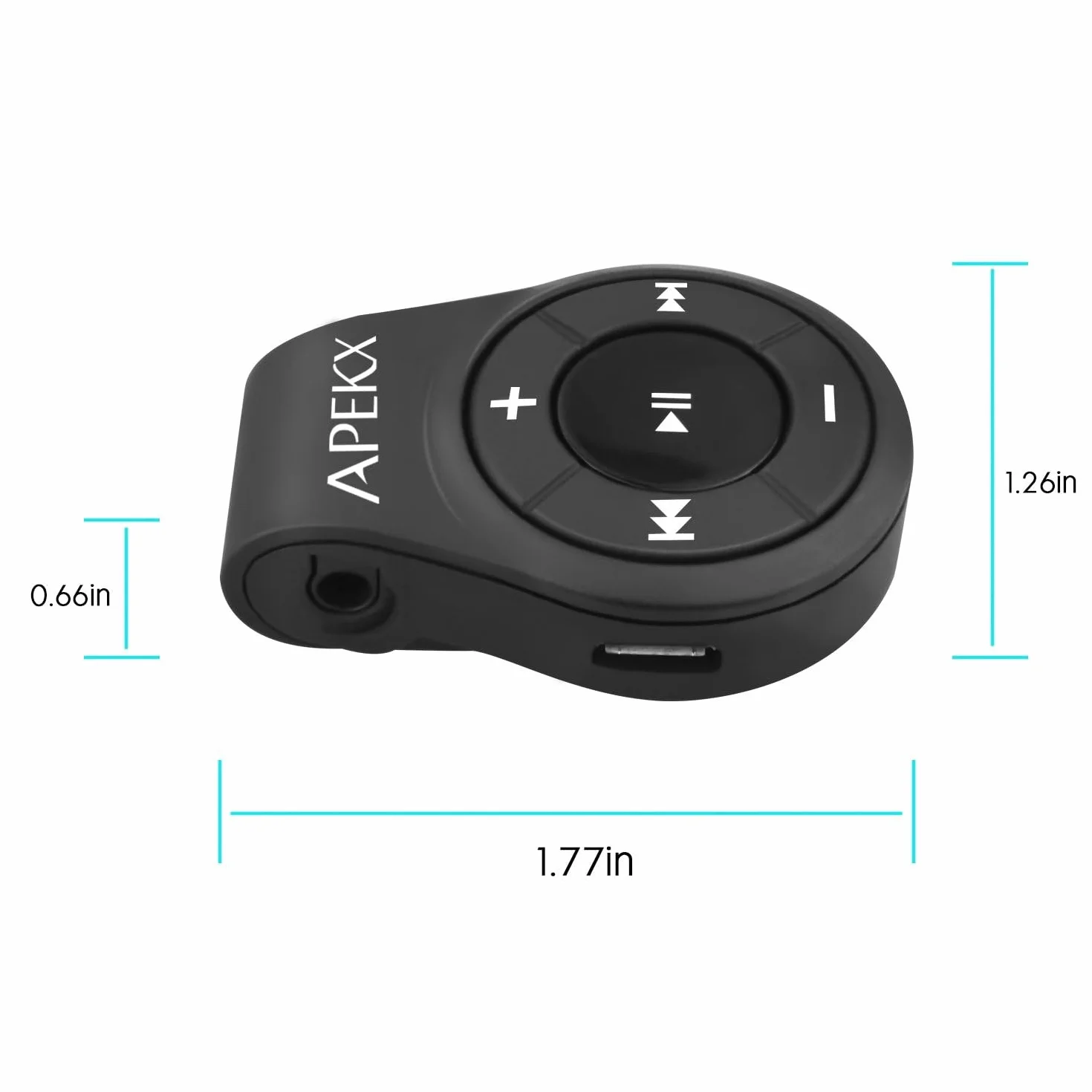 APEKX Adapter audio Bluetooth do zestawu słuchawkowego, głośnika, odbiornika bezprzewodowego z mikrofonem do rozmów głośnomówiących i muzyki