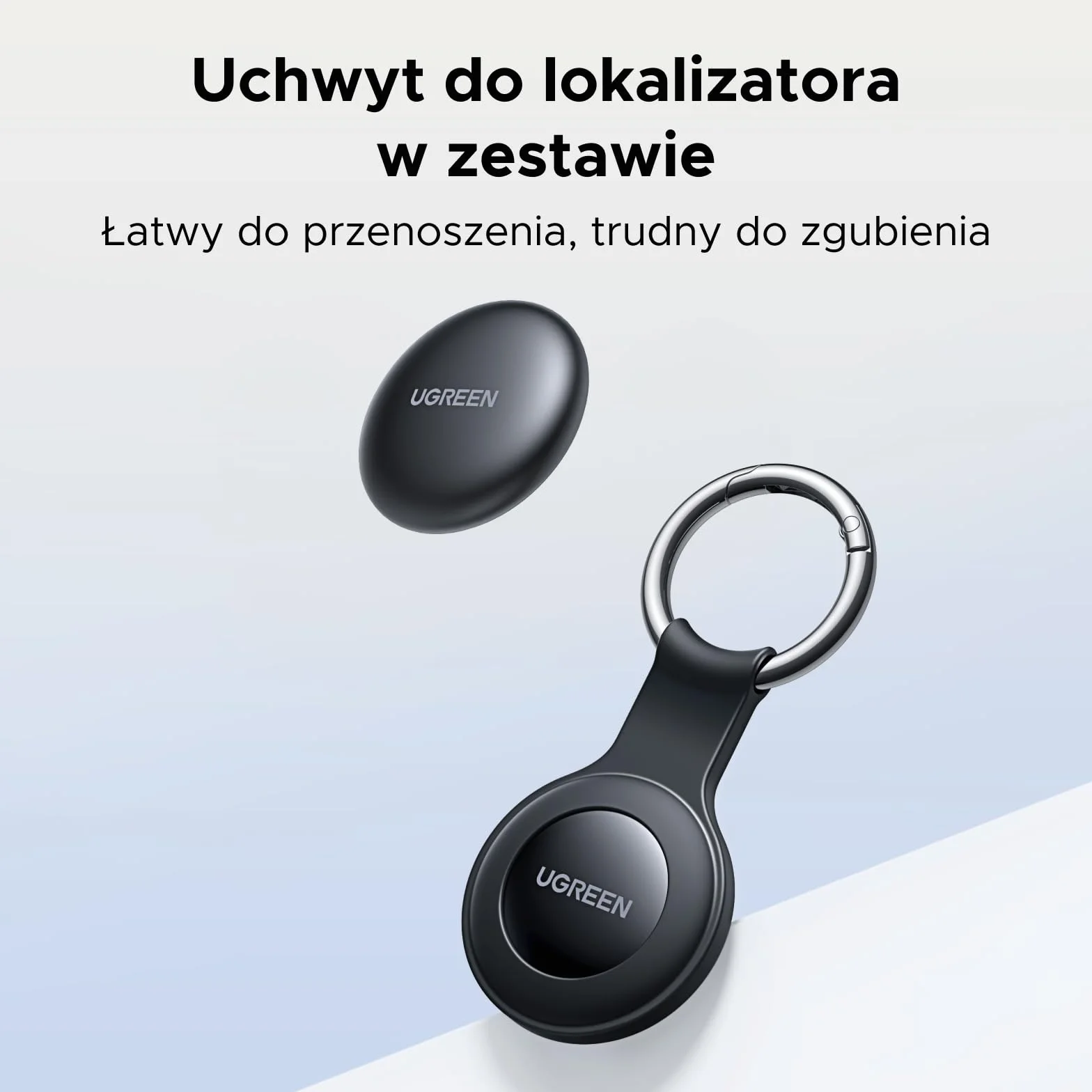 UGREEN FineTrack Mini kompatybilny z Apple Find My, inteligentny tag z sygnałem dźwiękowym 80 dB, lokalizator kluczy (2 opakowania)