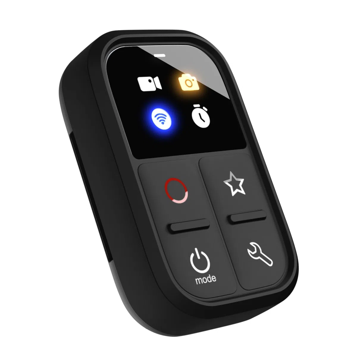 Andoer Bezprzewodowy pilot zdalnego sterowania do GoPro Hero 10/9/8/Max, inteligenty pilot jako zamiennik, kolorowy ekran LED, wbudowany akumulator, zasięg 50 m, pasek na rękę do kabla ładowania USB