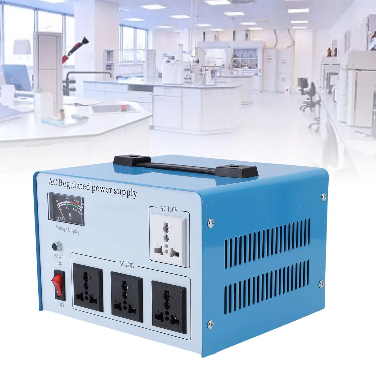 Socobeta Stabilizator Napięcia AC o Wysokiej Stabilności Automatyczny Regulator Napięcia 1000 W do Komputerów i Sprzętu Fotograficznego (Wtyczka UE 160-250 V)