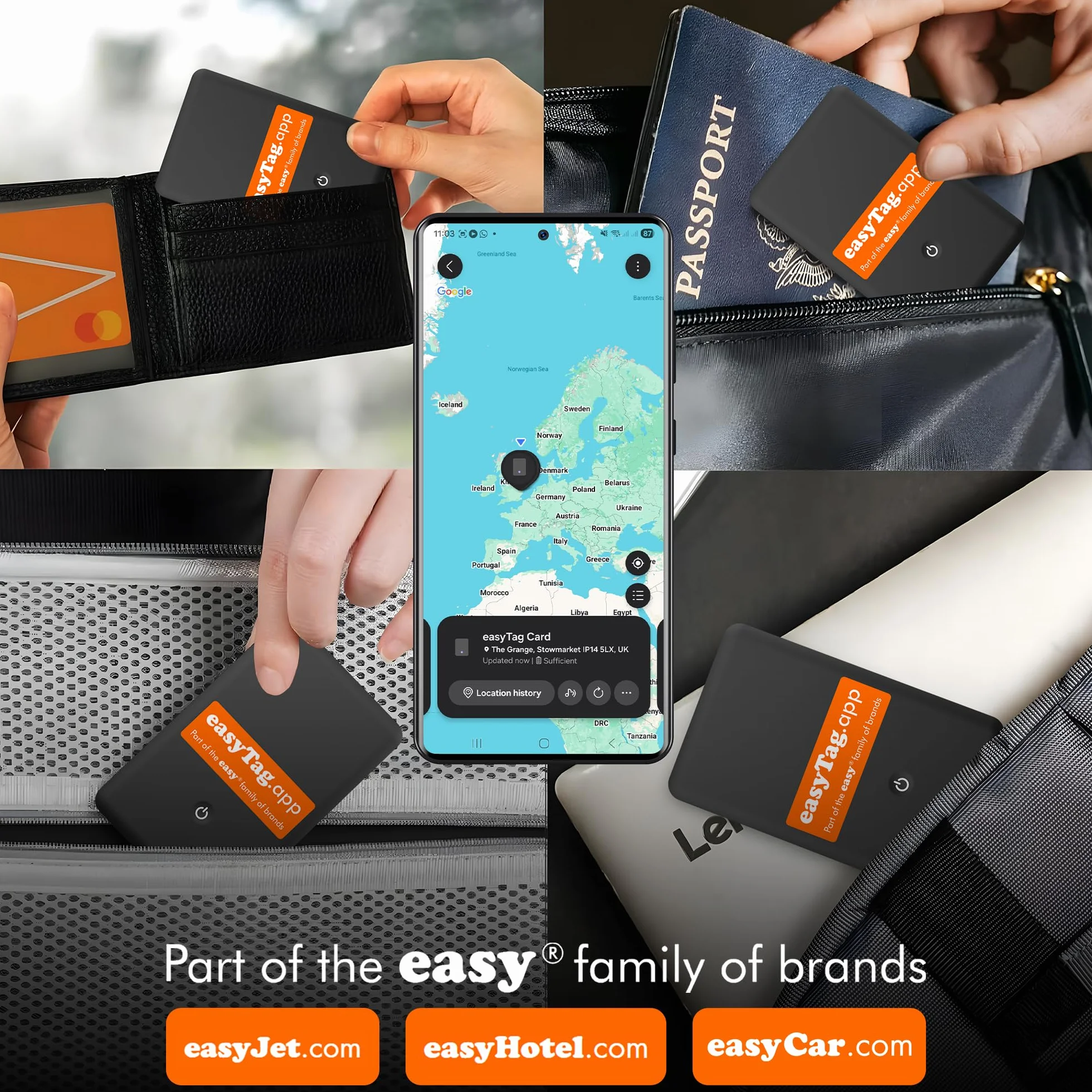 easyTag Tracker Card Smart Tag do śledzenia portfeli Samsung SmartThings