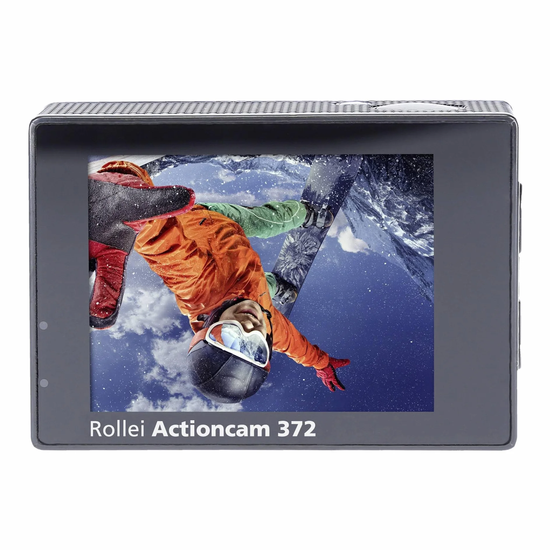 Rollei Actioncam 372 kamera sportowa z rozdzielczością wideo Full HD 1080p/30 kl./s, obiektyw szerokokątny, wodoodporna do 30 m, w zestawie podwodny futerał ochronny, czarna
