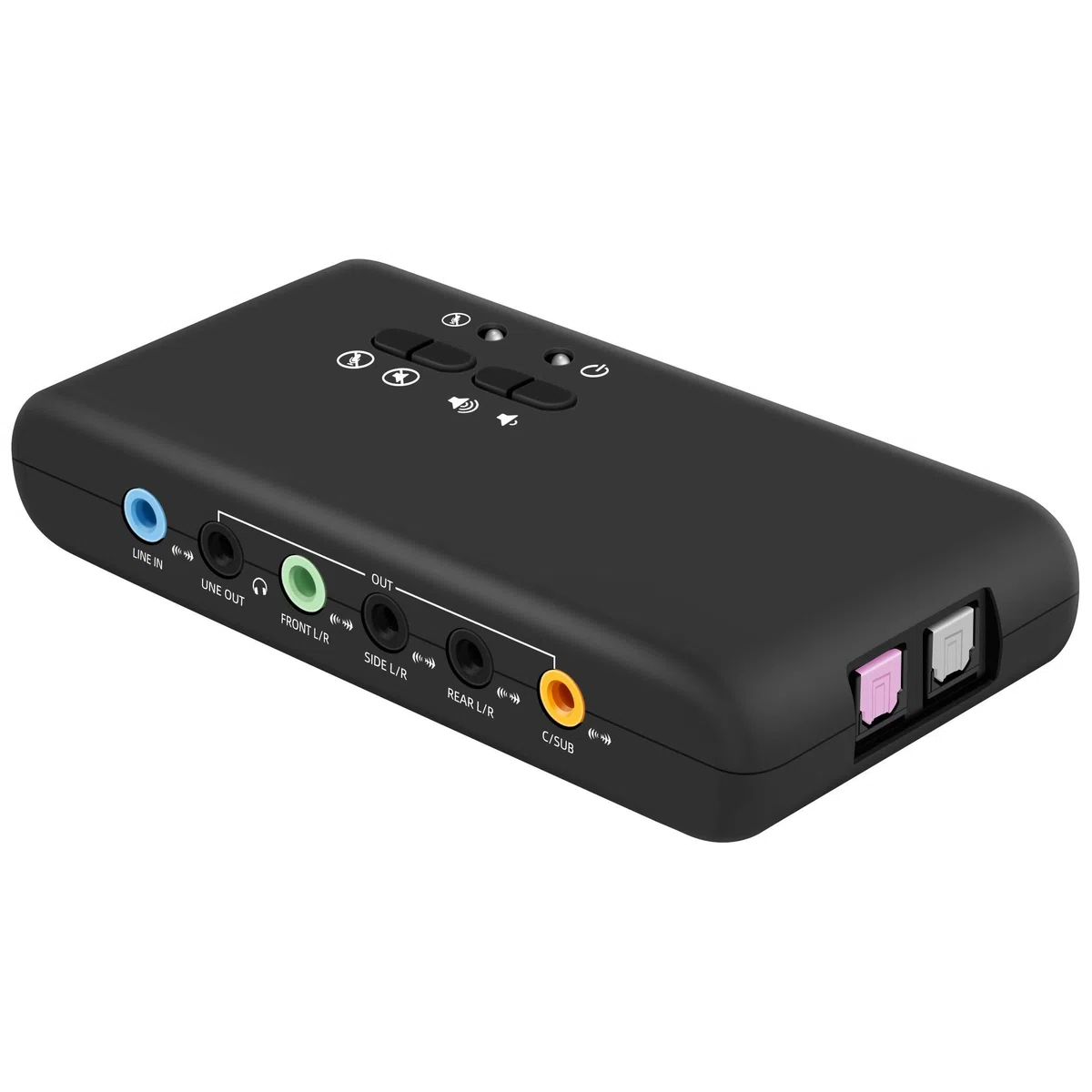 LEAGY Zewnętrzna karta dźwiękowa USB 7.1, 8-kanałowa, 7,1-kanałowa skrzynka dźwiękowa USB, do 8 głośników, dynamiczny dźwięk przestrzenny 3D, jednoczesne nagrywanie i odtwarzanie, analogowy i cyfrowy