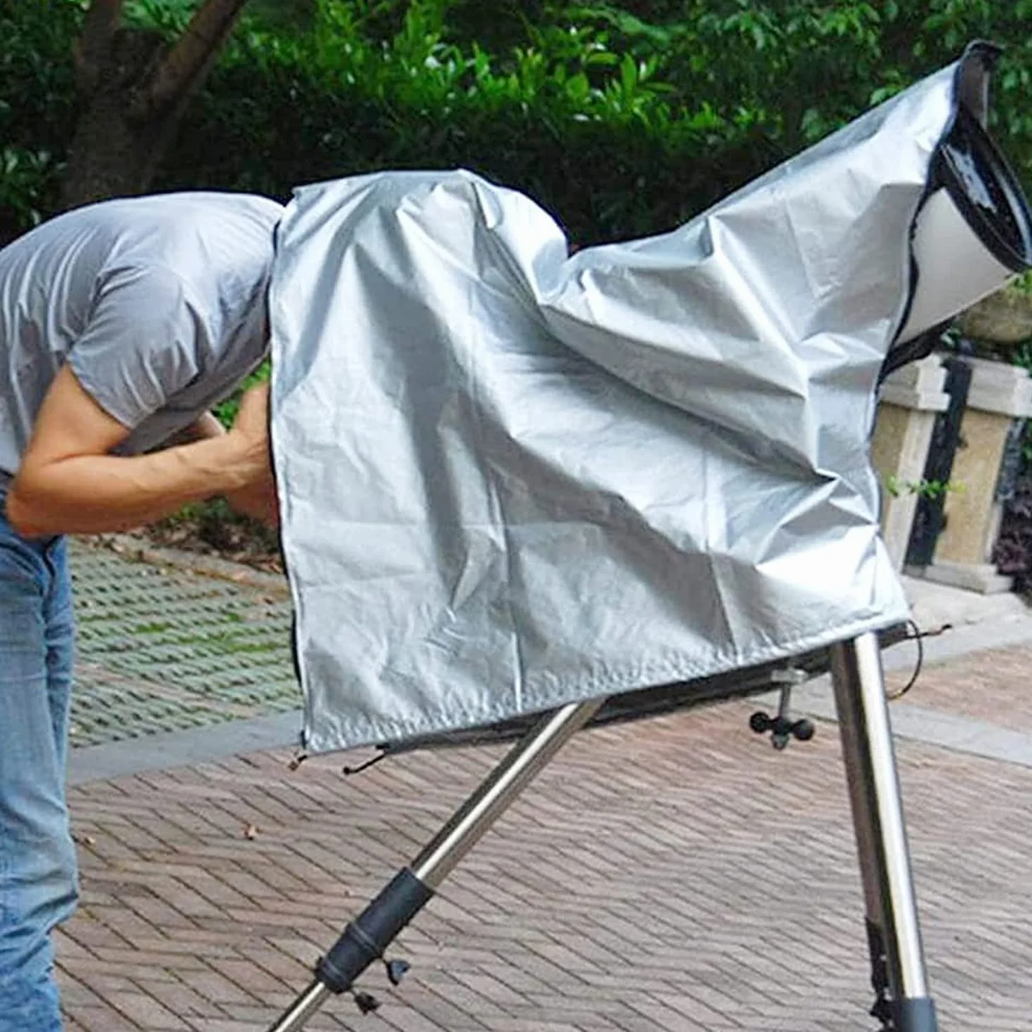 Pokrowiec teleskopowy wodoodporny do Skywatcher Celestron ZEISS srebrny 59x33,5 cal