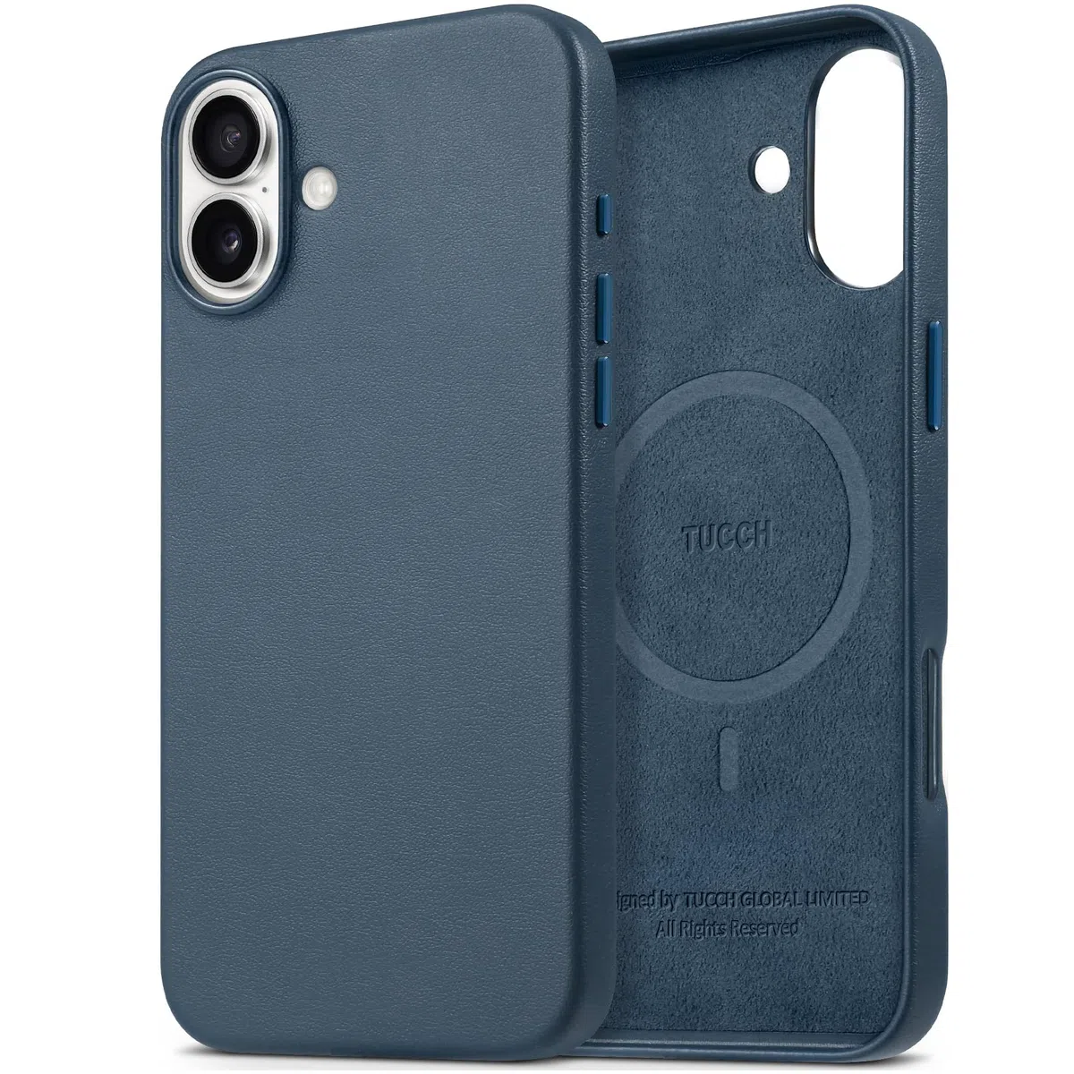 TUCCH Magnetyczne etui do iPhone 16 Plus (6,7") 2024, ochronne, lekkie | ze skóry PU, odporne na wstrząsy, antypoślizgowe etui na telefon, bezprzewodowe ładowanie, ochrona przed odciskami palców