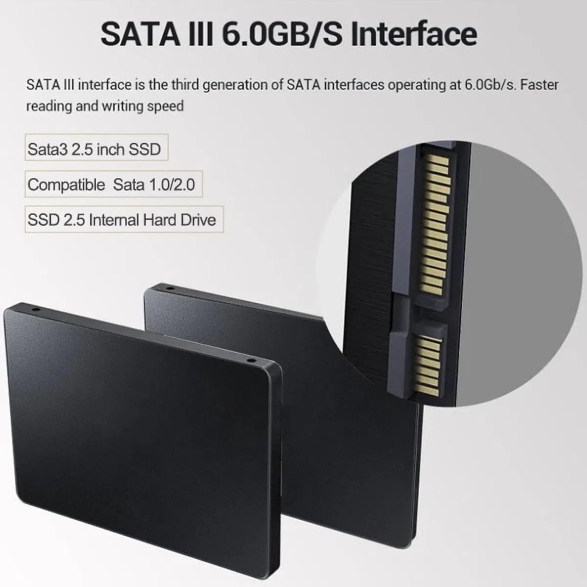 Dysk SSD 1TB/2TB/4TB SATA3 o wysokiej prędkości 2,5-calowy, odpowiedni dla laptopów i komputerów stacjonarnych, z uniwersalną prędkością odczytu do 550MB/s, wbudowaną pamięcią flash 3D NAND, dyski SSD