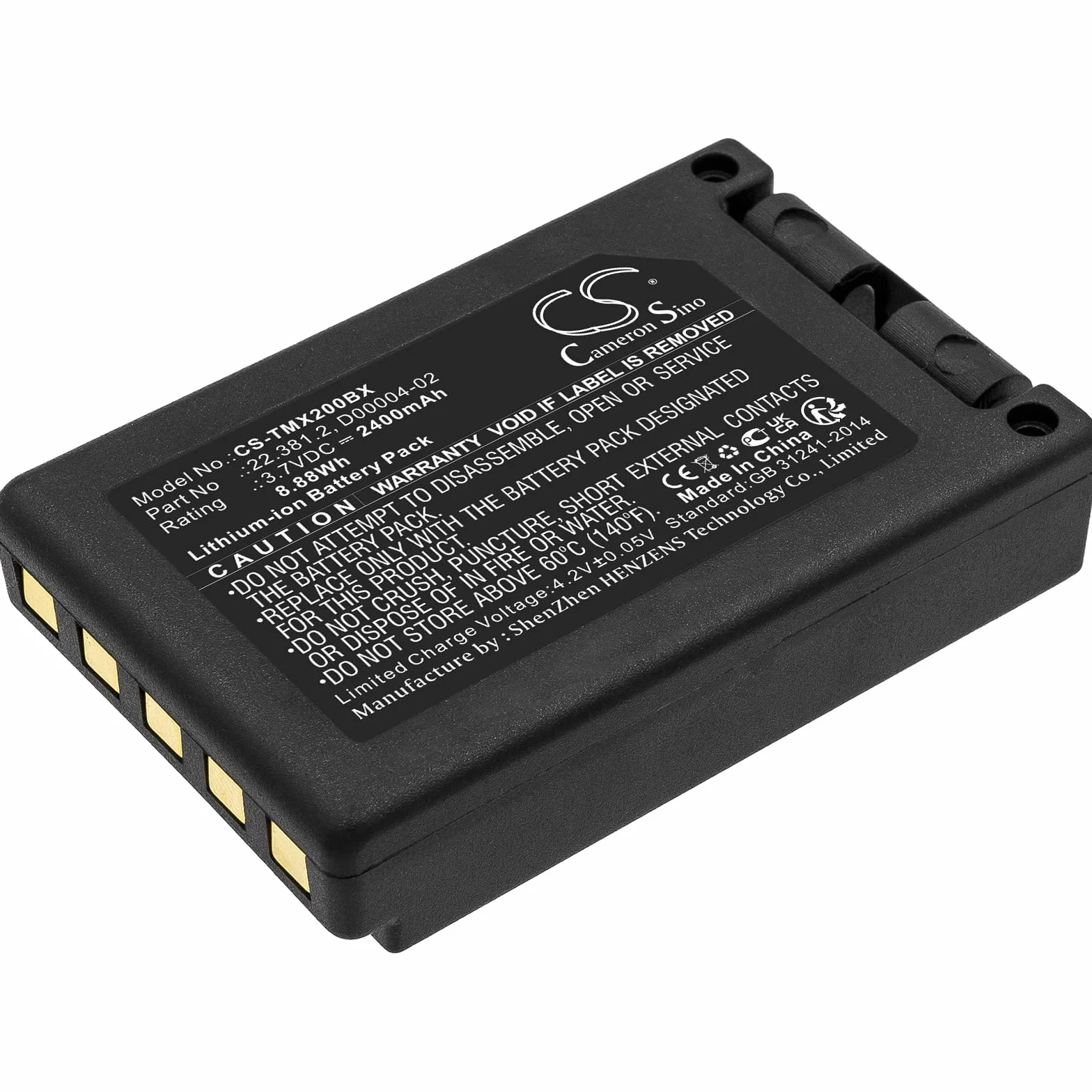 Bateria 2400mAh CS-TMX200BX do Tele Radio TG-TXMNL