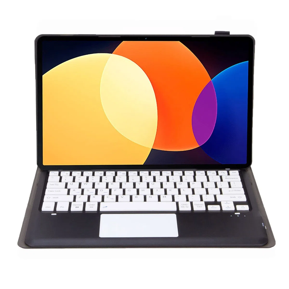 Etui na klawiaturę do Xiaomi pad Pro 12,5", odłączana klawiatura bezprzewodowa, miękka tylna obudowa TPU, czarna z touchpadem
