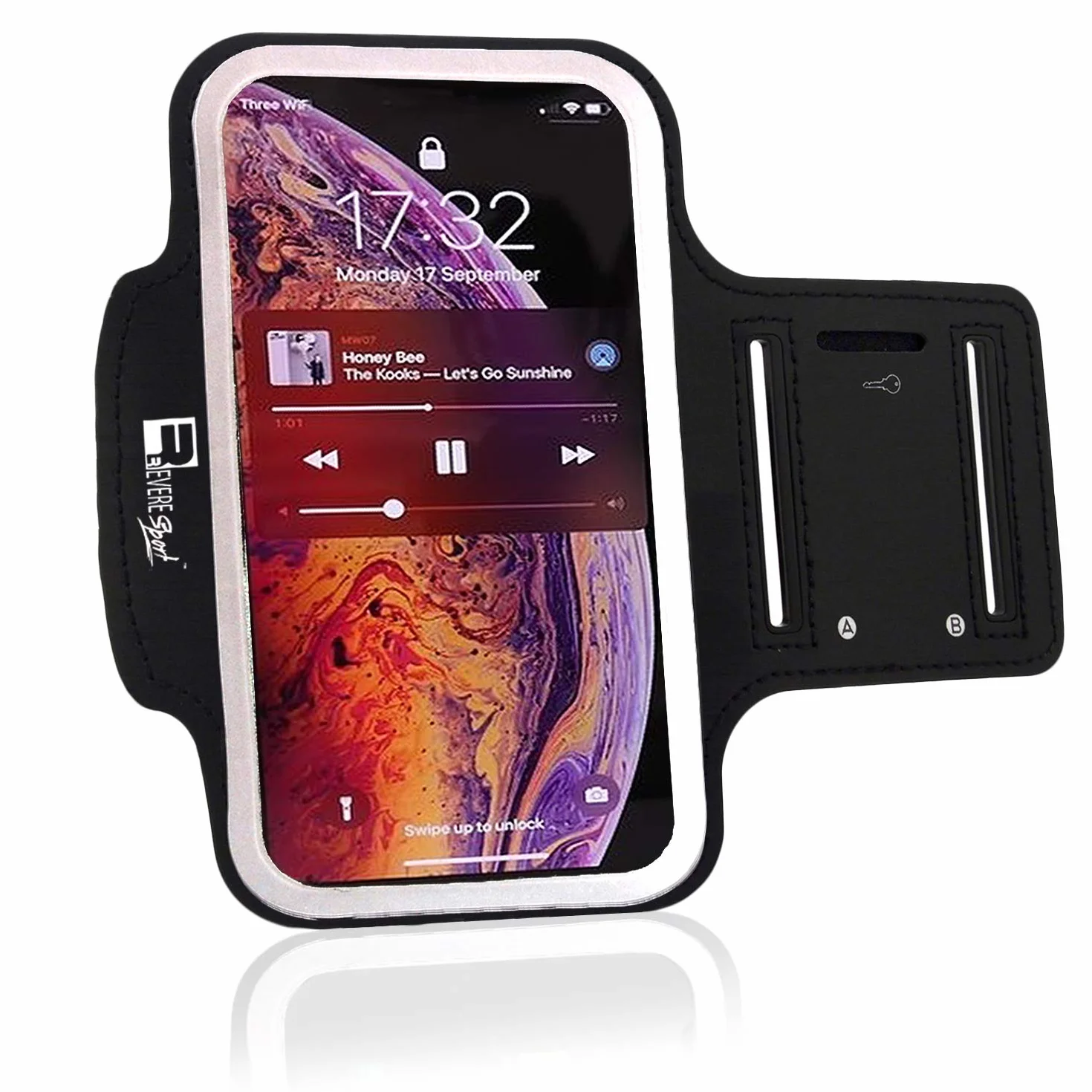 RevereSport iPhone Max 16/15/14/13/12/11/Plus opaska na ramię do biegania, sportowe etui na telefon dla biegaczy, ćwiczeń i treningów na siłowni (6,7)