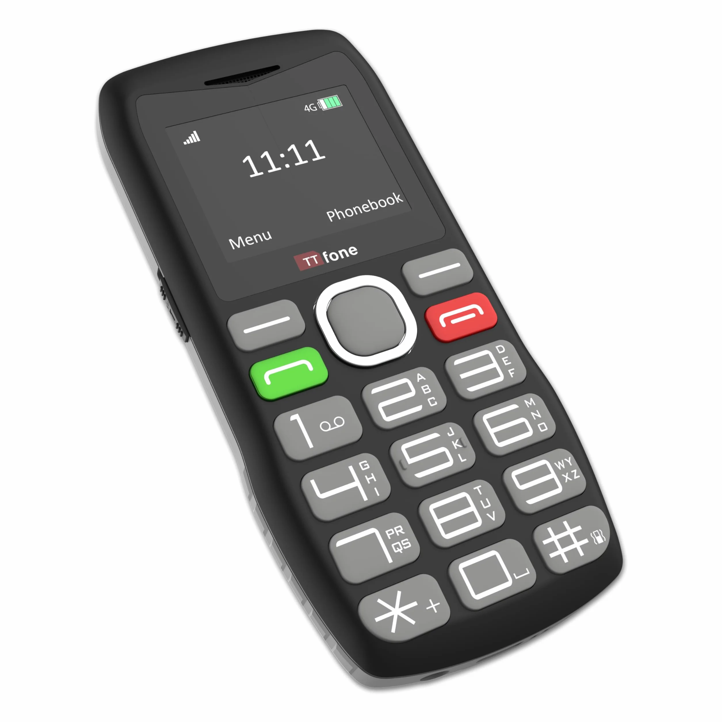TTfone TT890 4G Telefon dla Seniorów – Łatwy w użyciu telefon komórkowy z dużymi przyciskami, przyciskiem SOS, ładowaniem USB-C, Bluetooth, aparatem – odblokowany