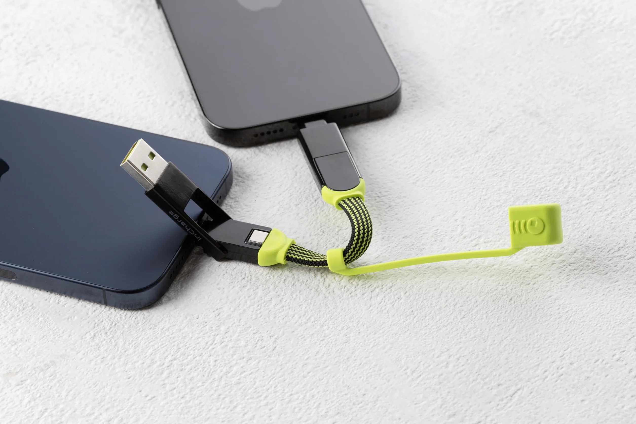 Ładowarka Rolling Square inCharge XL Pocket - kabel USB Type-c 6-w-1, uniwersalny kabel do ładowania Lightning, USB-C, USB-A i Micro USB, ultraszybkie ładowanie 100 W, gadżet techniczny, 15 cm