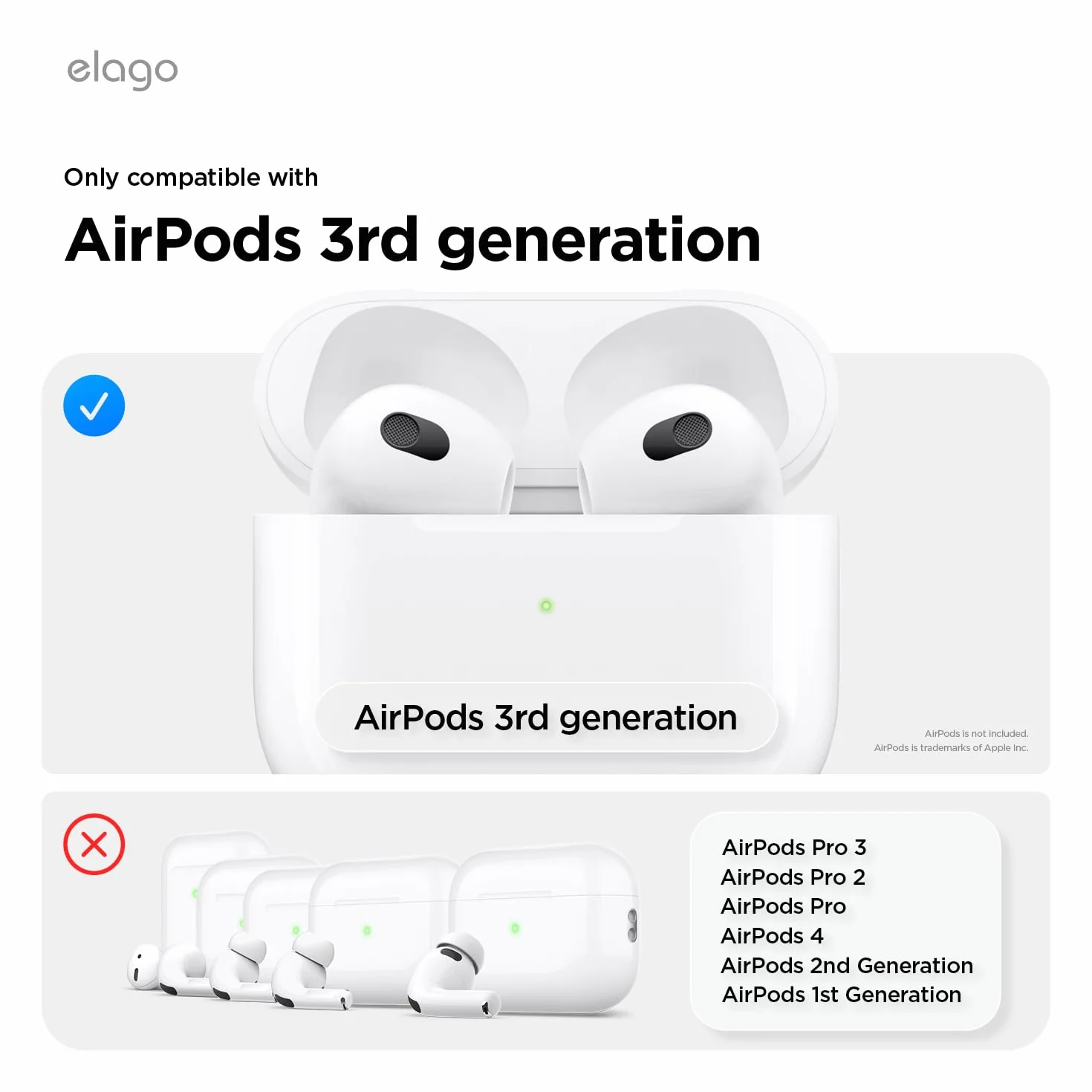 Elago Airpods 3 Etui do zawieszenia - ciemnoszare