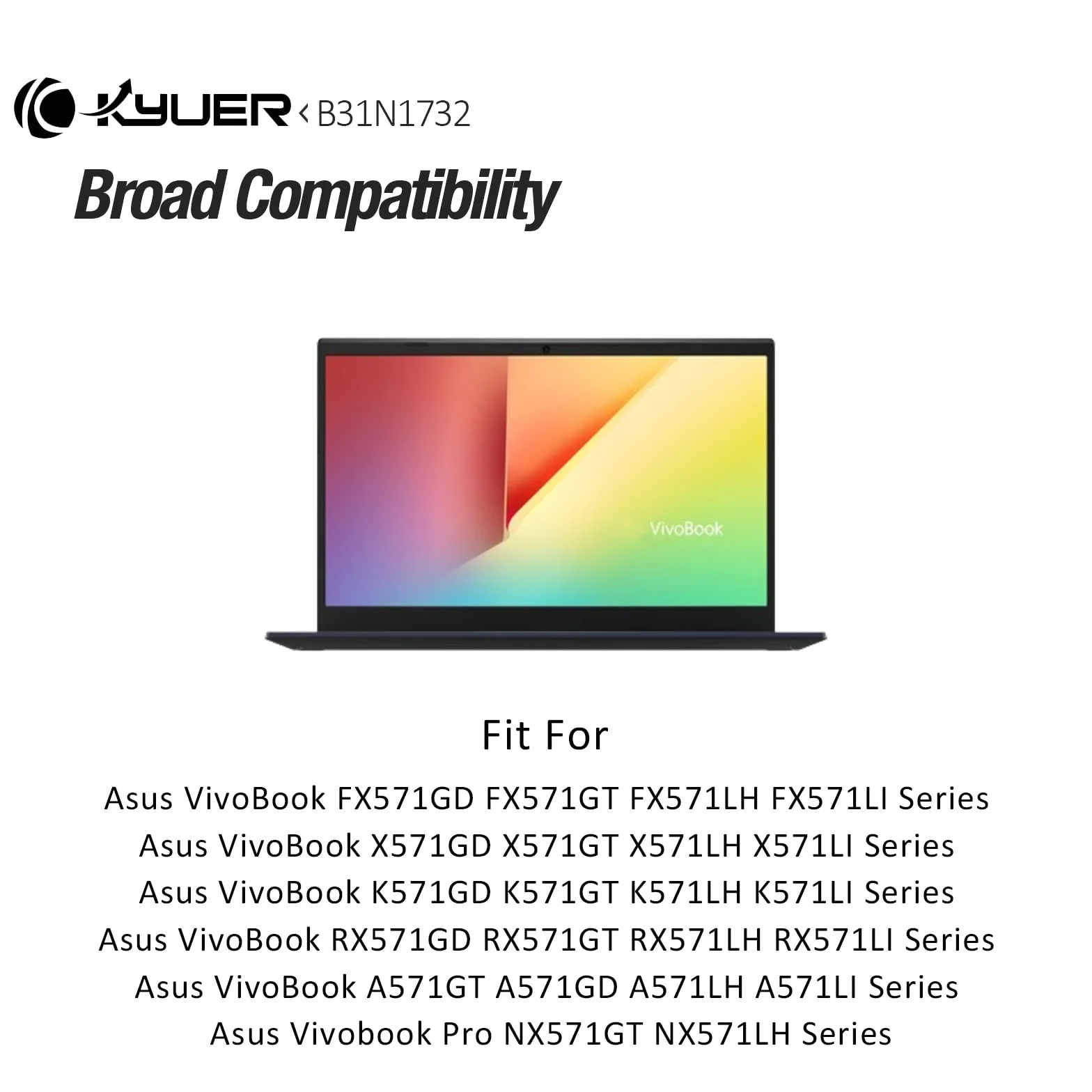 Bateria do Asus Vivobook S14 42Wh B31N1732 S430FA S430FN S430UA S430UAN S430UN S430UF K430F K430FA K430U V430U X430U X430UA X430UN X430UF X430FA X430FN FX571GT FX571LH FX571LI F571GD