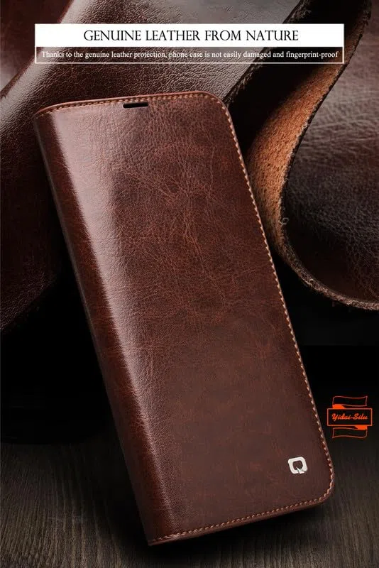 Etui na telefon iPhone 15 Plus z prawdziwej skóry (3 przegródki na karty, ręczne wykonanie, klasyczny styl】 Etui z klapką odporne na uderzenia i odciski palców, etui do iPhone 15 Plus 6,1"