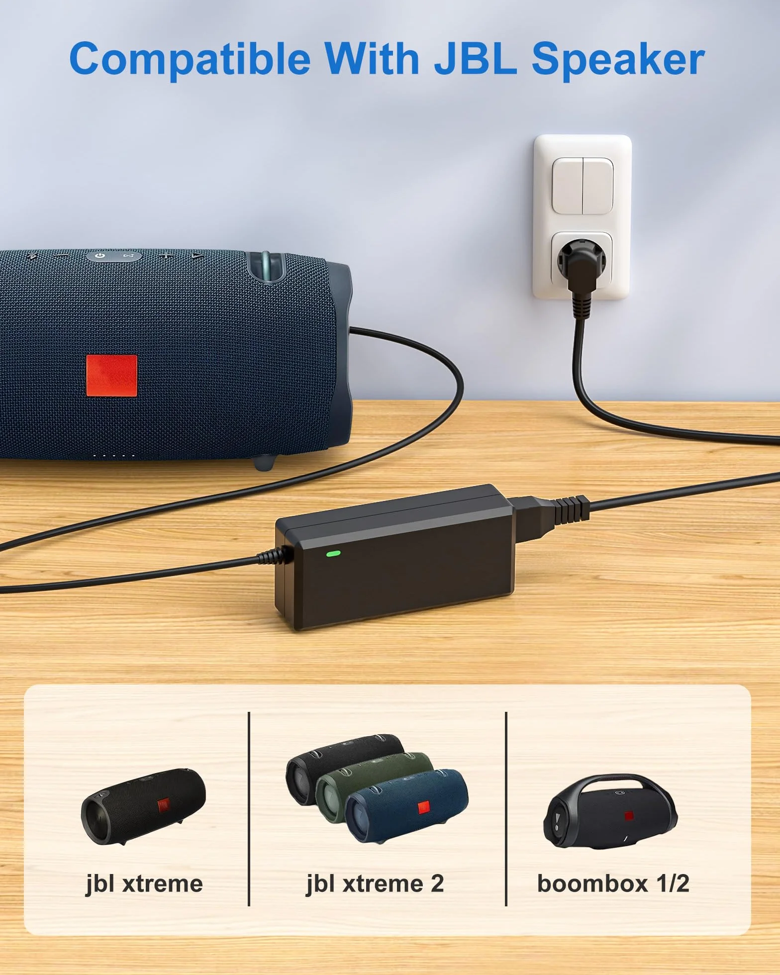 Ładowarka 65 W JBL Bluetooth do głośników Boombox Xtreme 2, wodoodporny kabel zasilający