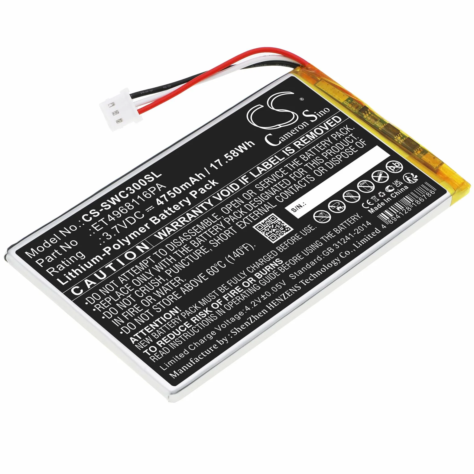 Cameron Sino akumulator do Swing Caddie SC300 4750mAh 17,58Wh
