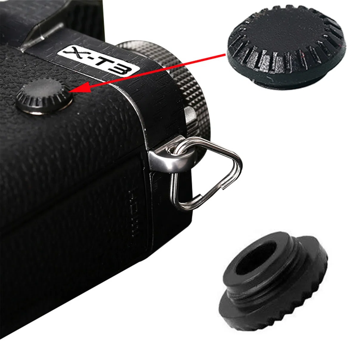 CHENNAN 2 sztuki osłona synchronizacji lampy błyskowej do Fujifilm | Błyskawiczne nasadki do lustrzanek cyfrowych; osłona złącza Flash PC Sync; do Fujifilm X-T1, X-T2, X-T3, X-T4