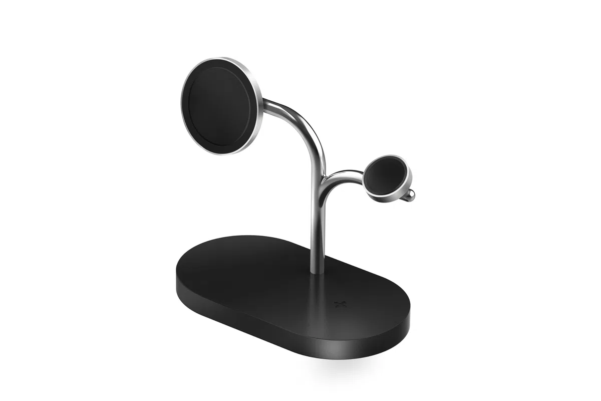 Ładowarka indukcyjna Samsung S25, magnetyczna 15 W, jednoczesne ładowanie: Smartfon, Watch, Buds (ładowarka 45 W łącznie). Stacja ładująca 3 w 1, stabilne wyrównywanie magnetyczne, kompaktowa