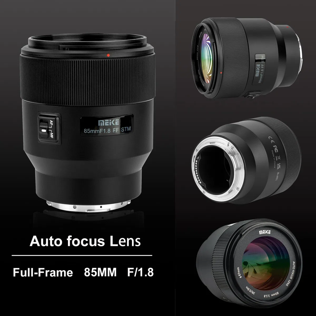 Meike 85 mm F1.8 Auto Focus Medium Telephoto STM, pikowany, pełnoklatkowy obiektyw portretowy, kompatybilny z aparatami Panasonic Lumix Sigma Leica L-Mount S1H S1 S5 S5 Mark II S1R S9 SL SL2 FP FPL