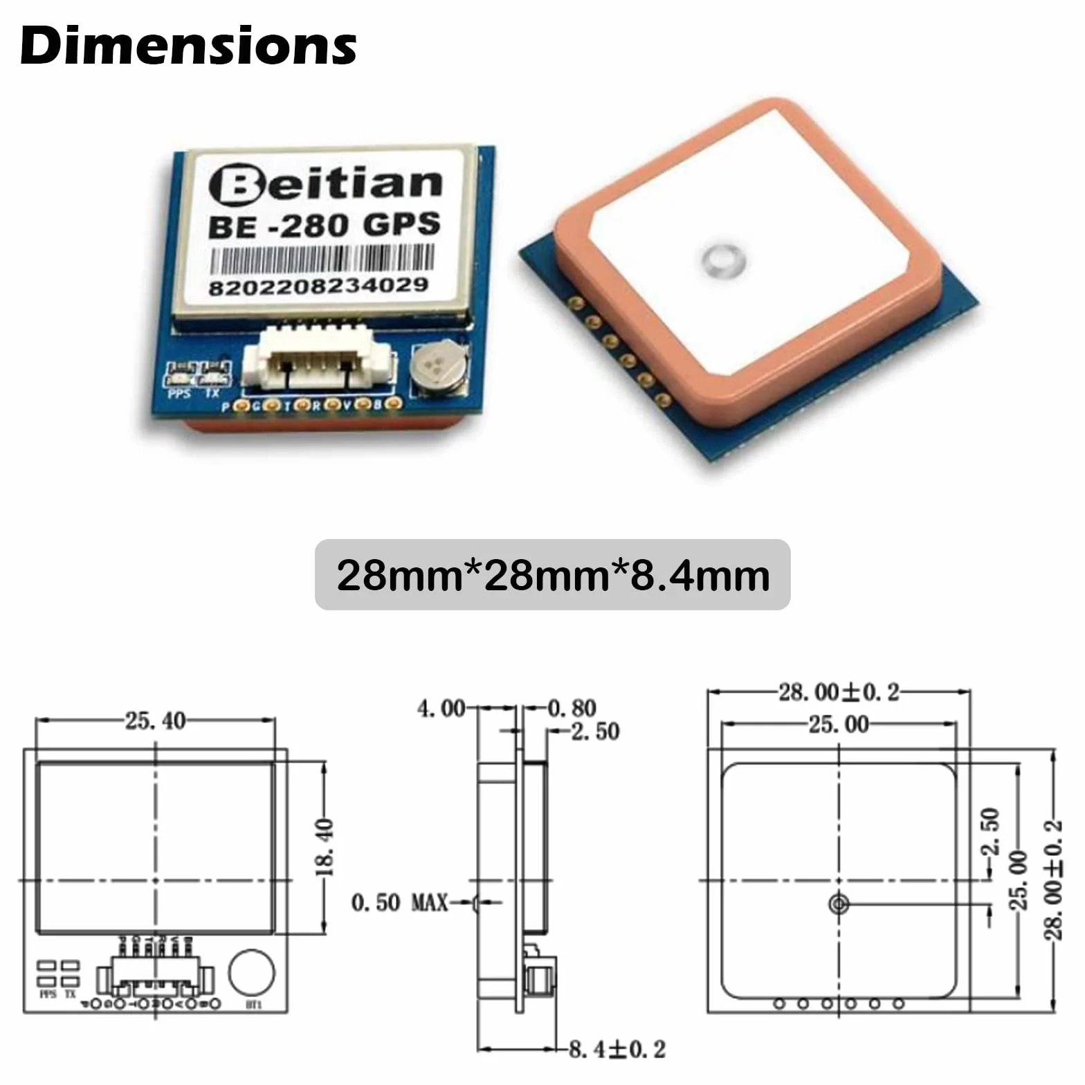 BE-280 moduł GPS M10050 chip z 4M Flash TTL Level 38400 bps Beidou antena GPS do Arduino Raspberry Pi Aircraft Pixhawk APM Flight Controller