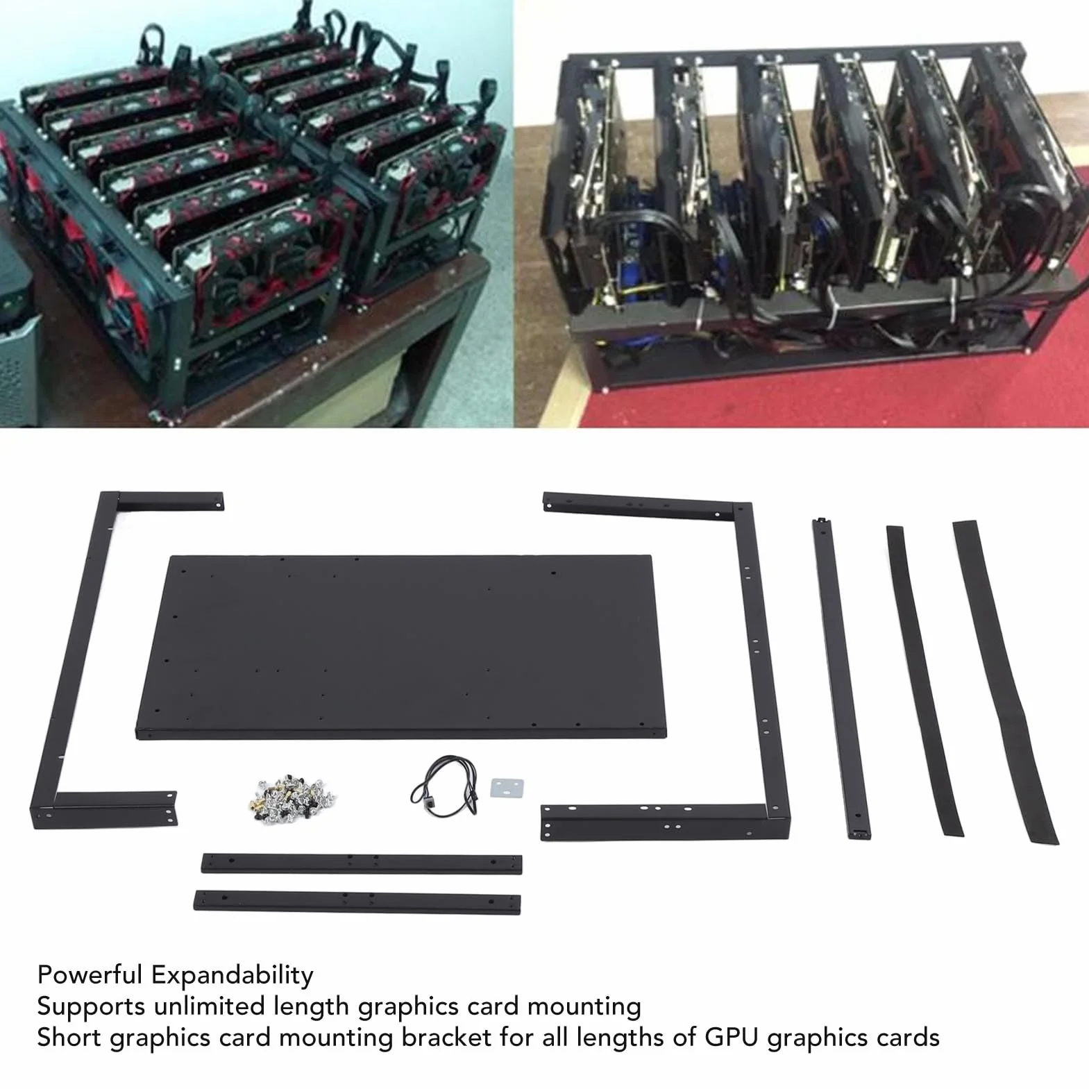 DIY Obudowa Komputera Stabilny Stojak na Karty Graficzne, Obsługuje Karty GPU o Nieograniczonej Długości, dla Użytkowników Płyt Głównych ATX MATX FLEX