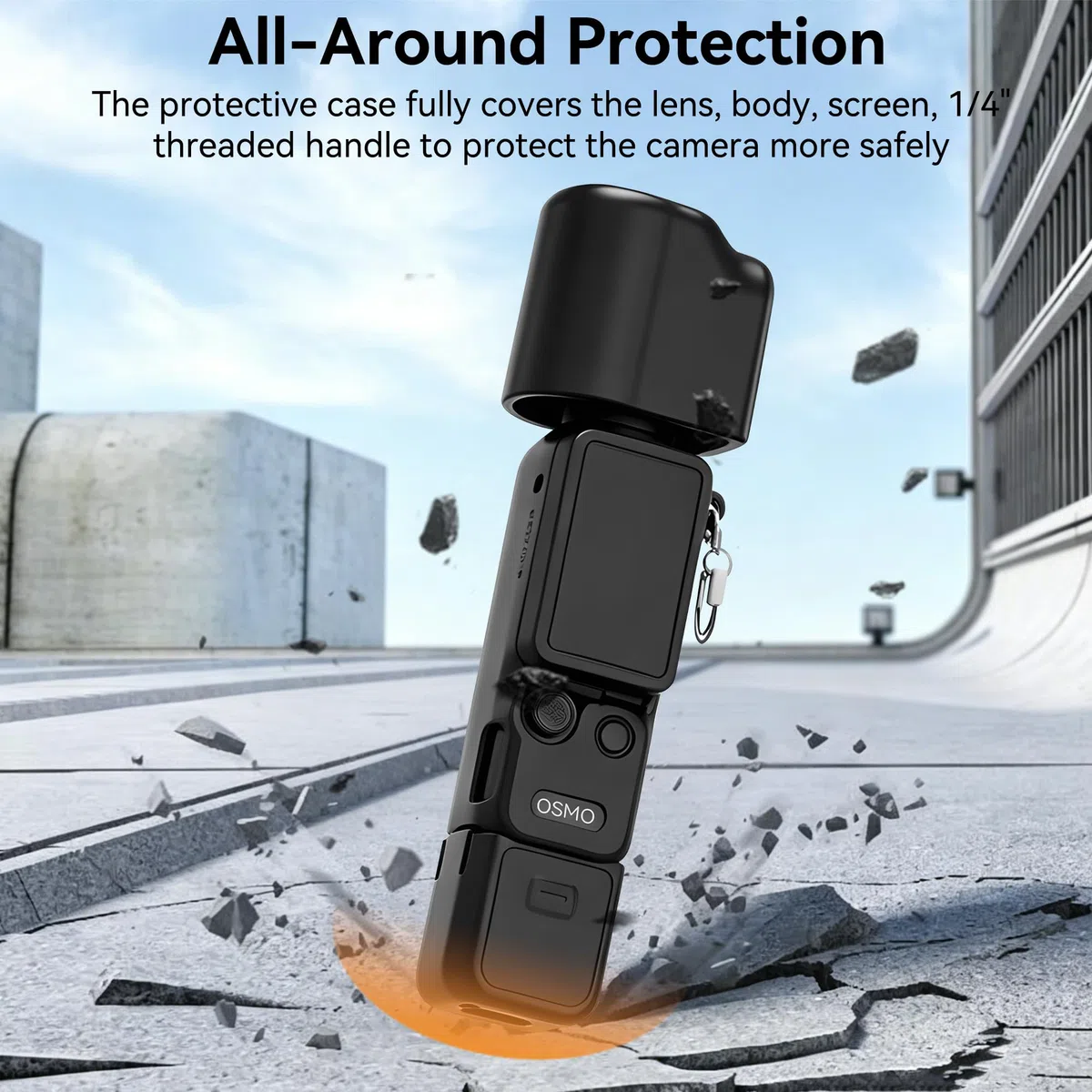Osmo Pocket 4 Silikonowy Pokrowiec - Ochronny Pokrowiec na Obiektyw Aparatu Miękki Odporny na Wstrząsy Zarysowania do DJI Osmo Pocket 4 Akcesoriów Czarny