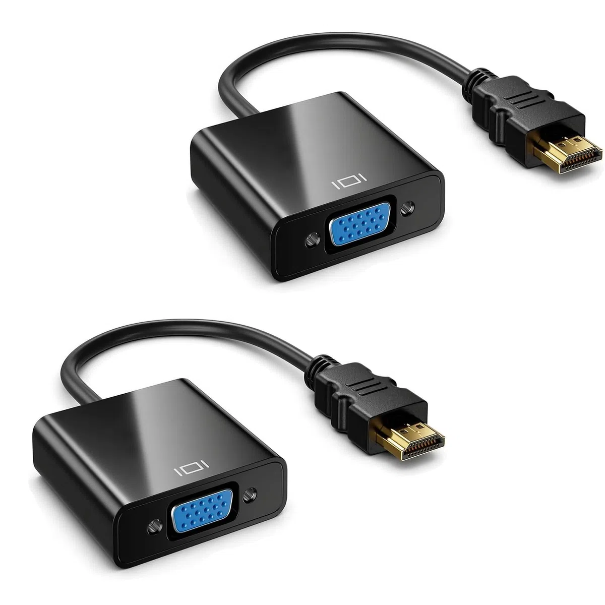 HDMI do VGA, Gold-Plated HDMI do VGA Adapter (męski do kobiety) do komputera, stacjonarnego, laptopa, PC, monitora, projektora, HDTV, Chromebook, Raspberry Pi, Roku, PS3, Xbox, Camera i
