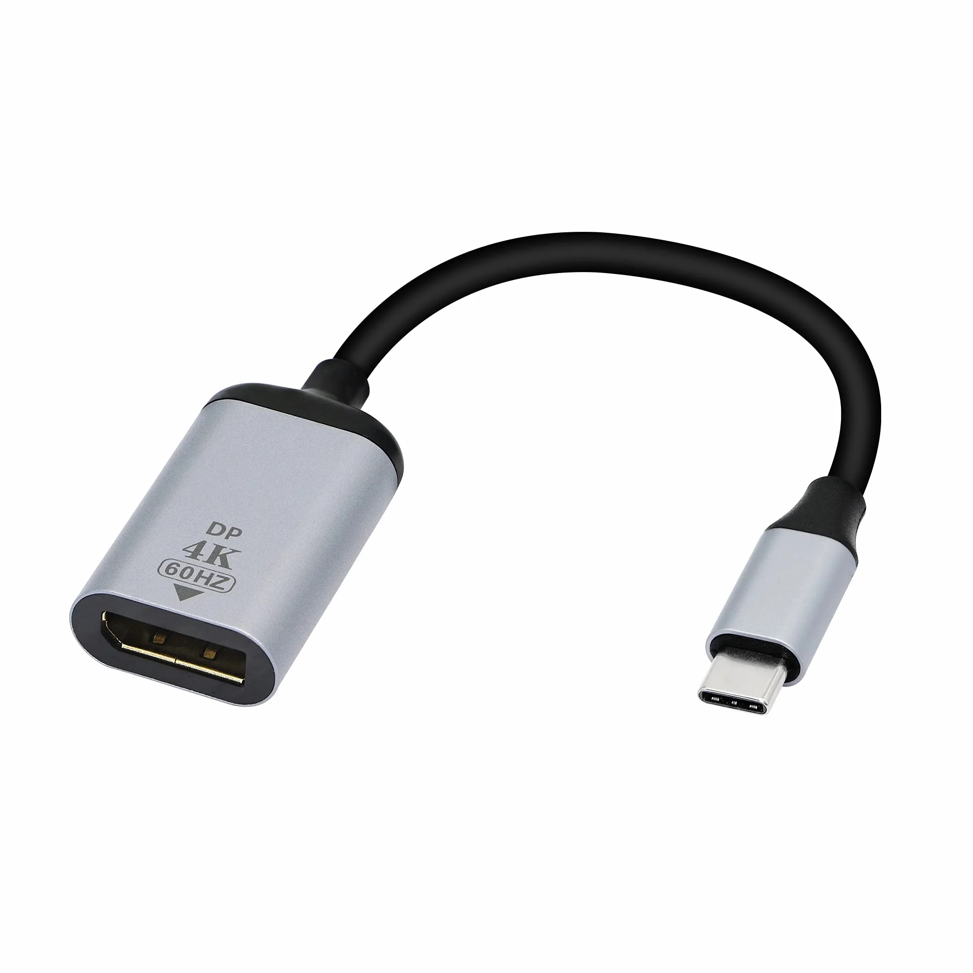 CERRXIAN Adapter typu C na Displayport, 4K przy 60 Hz USB C męski na DP żeński kabel konwertera HD do telewizora, monitora, projektora itp